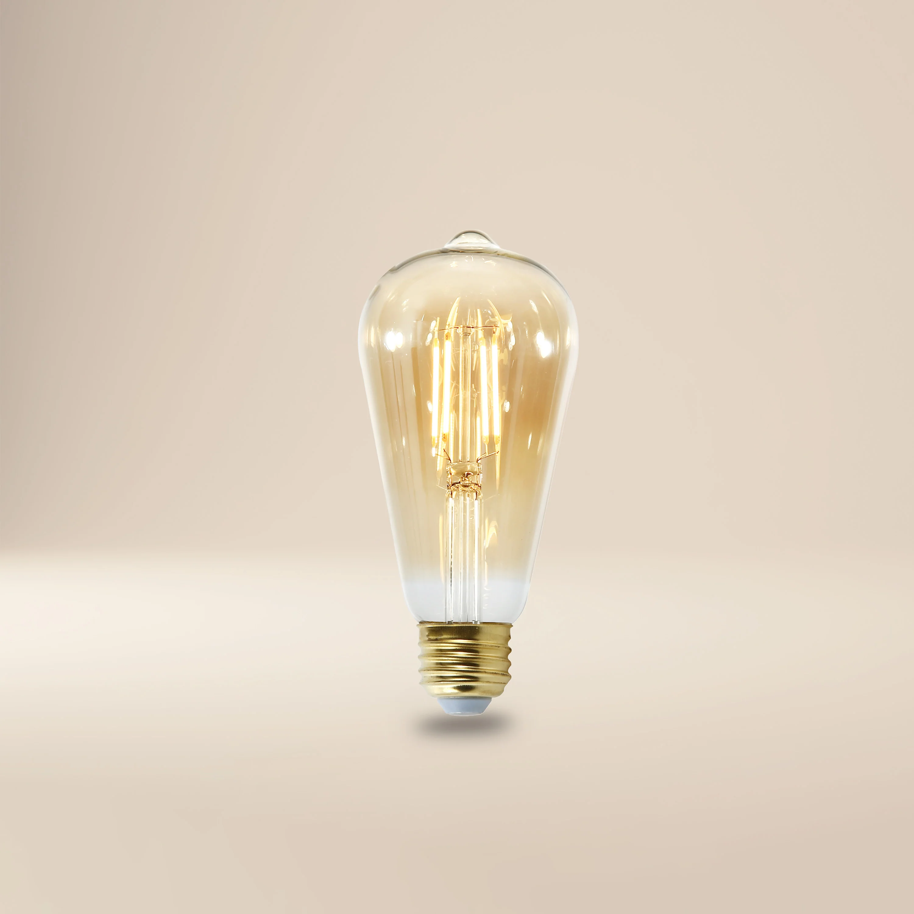 Holland ST21 Amber LED Vintage Filament Light Bulb | Amber | Set of 4 - Image 2