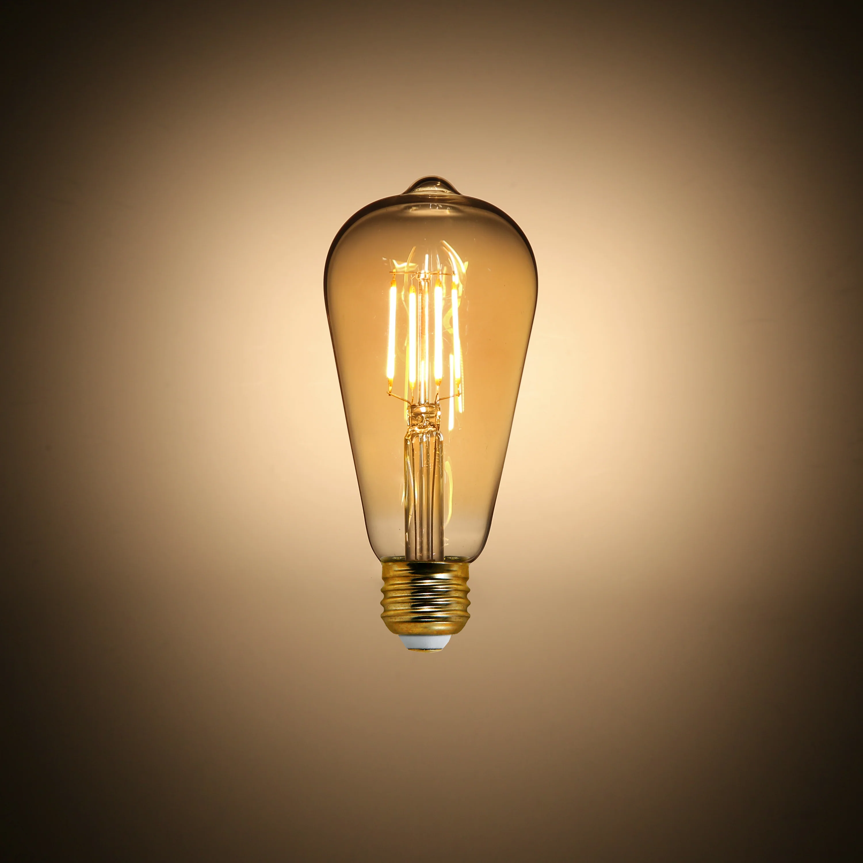 Holland ST21 Amber LED Vintage Filament Light Bulb | Amber | Set of 4 - Image 7