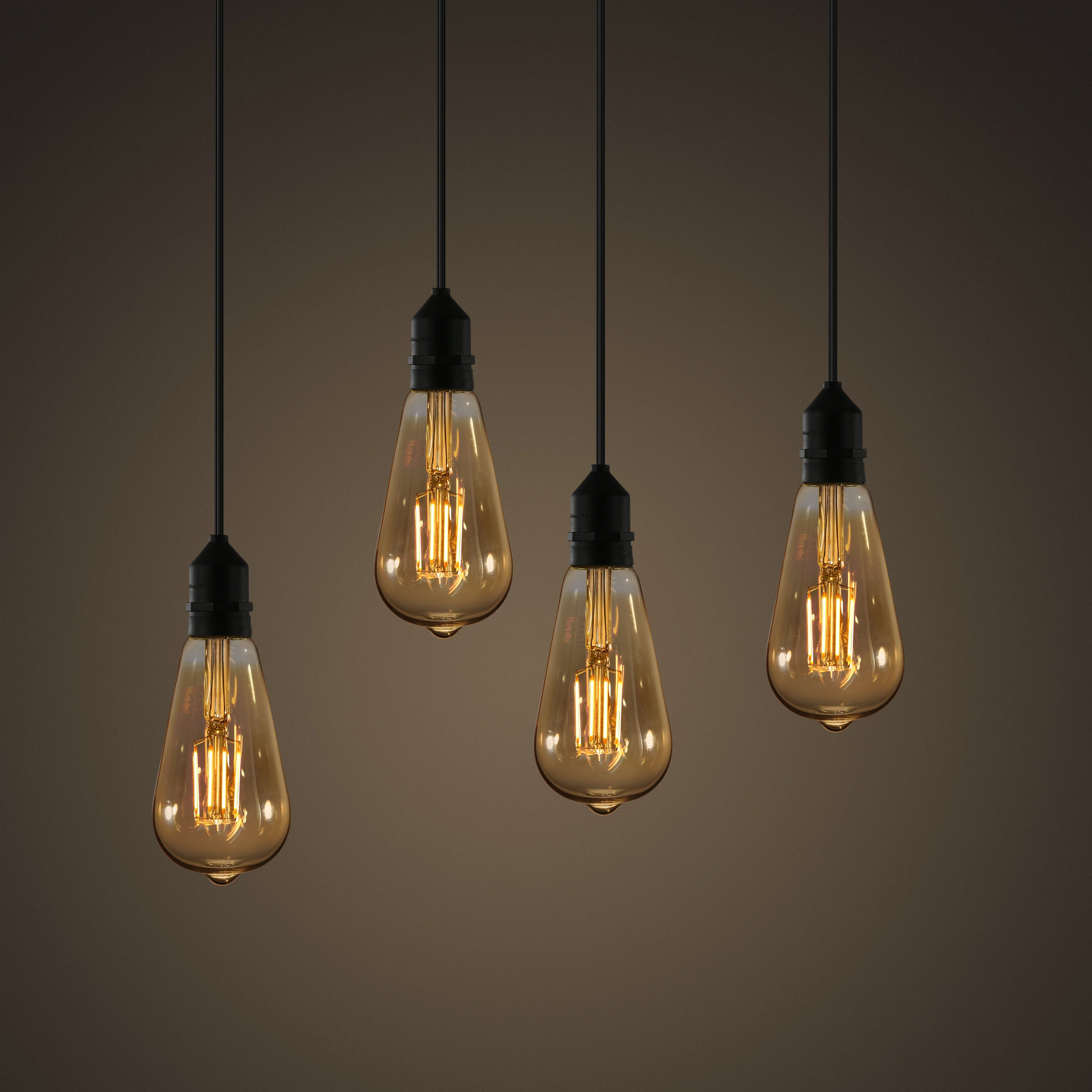 Holland ST21 Amber LED Vintage Filament Light Bulb | Amber | Set of 4 - Image 9
