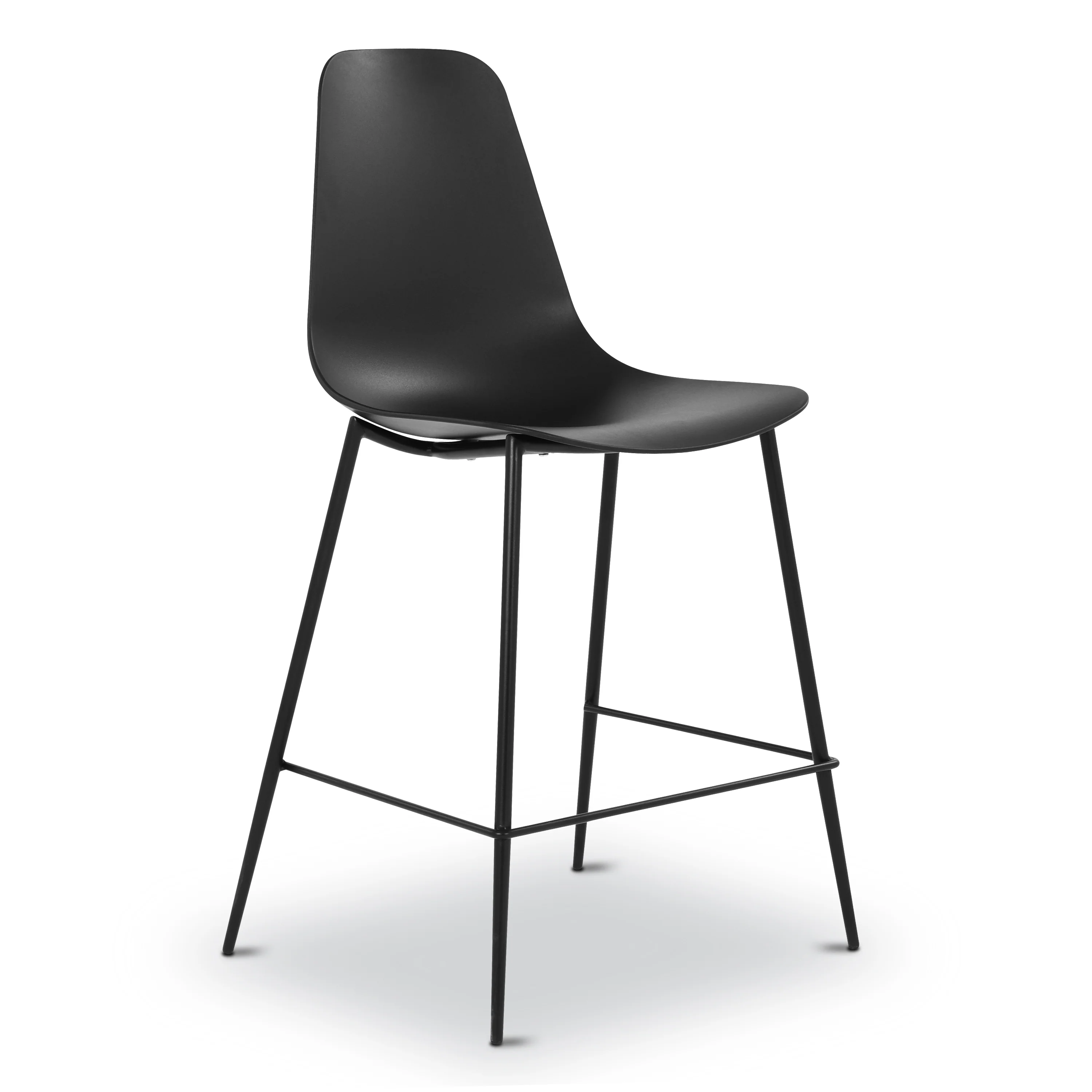Isla Counter Height Stool | Black | Set of 3 - Image 4