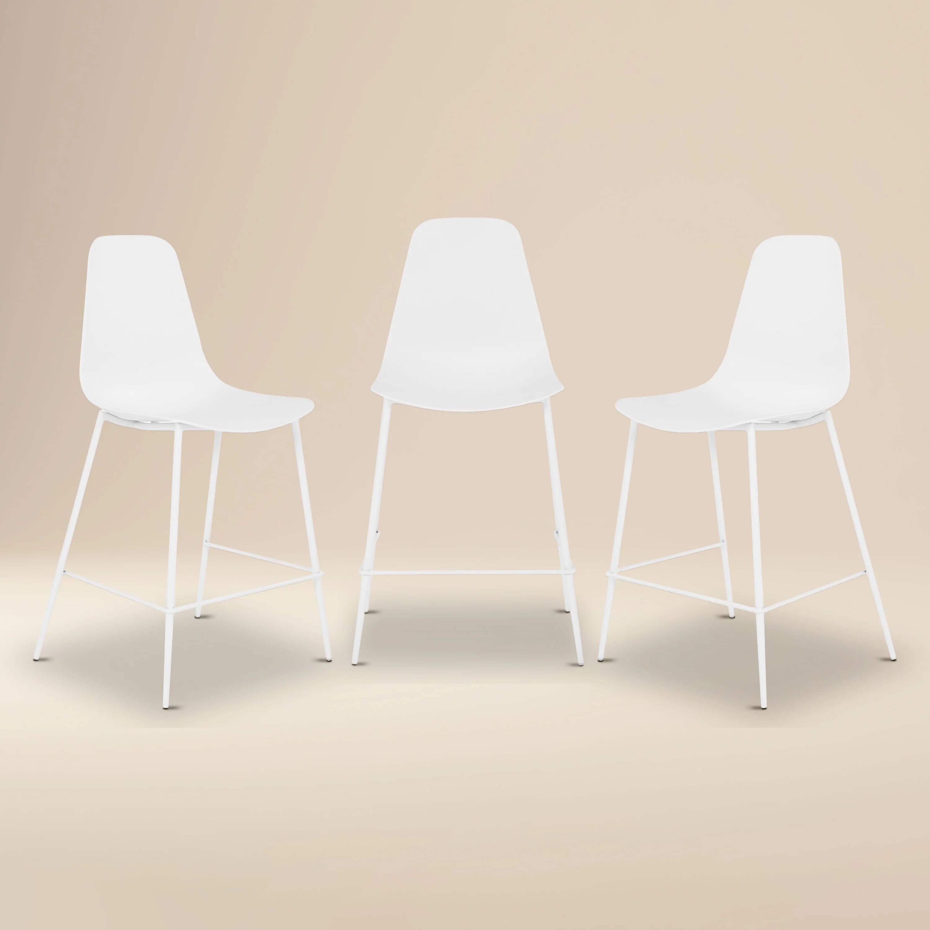 Isla Counter Height Stool | White | Set of 3