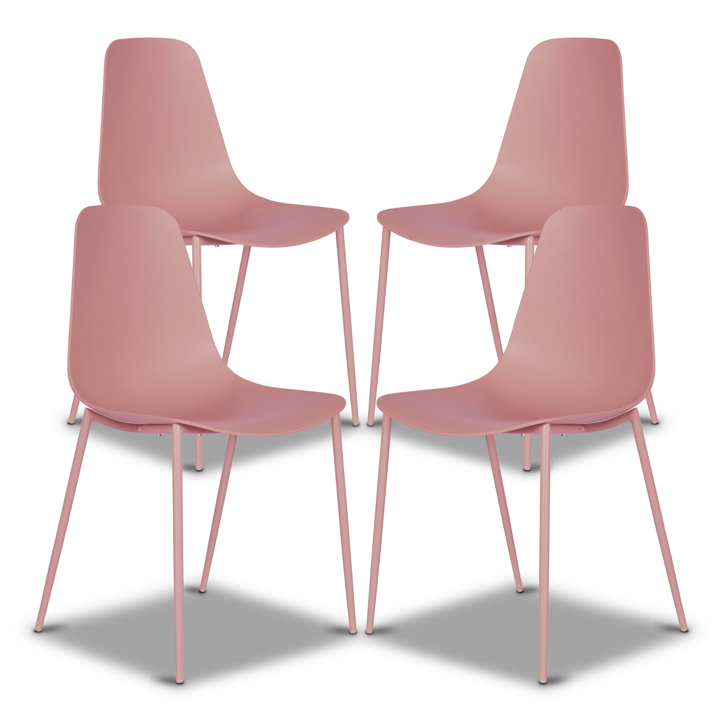 Isla Dining Chair | Blush Pink | Set of 4 - Image 6