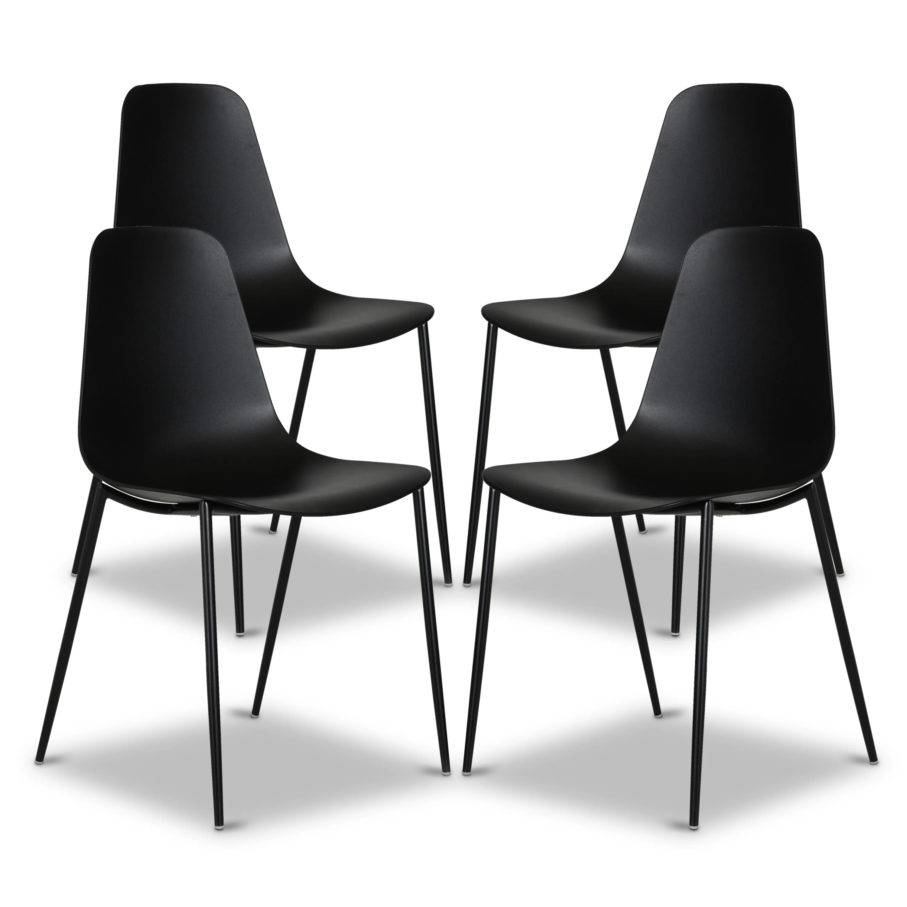 Isla Dining Chair | Ebony Black | Set of 4 - Image 4