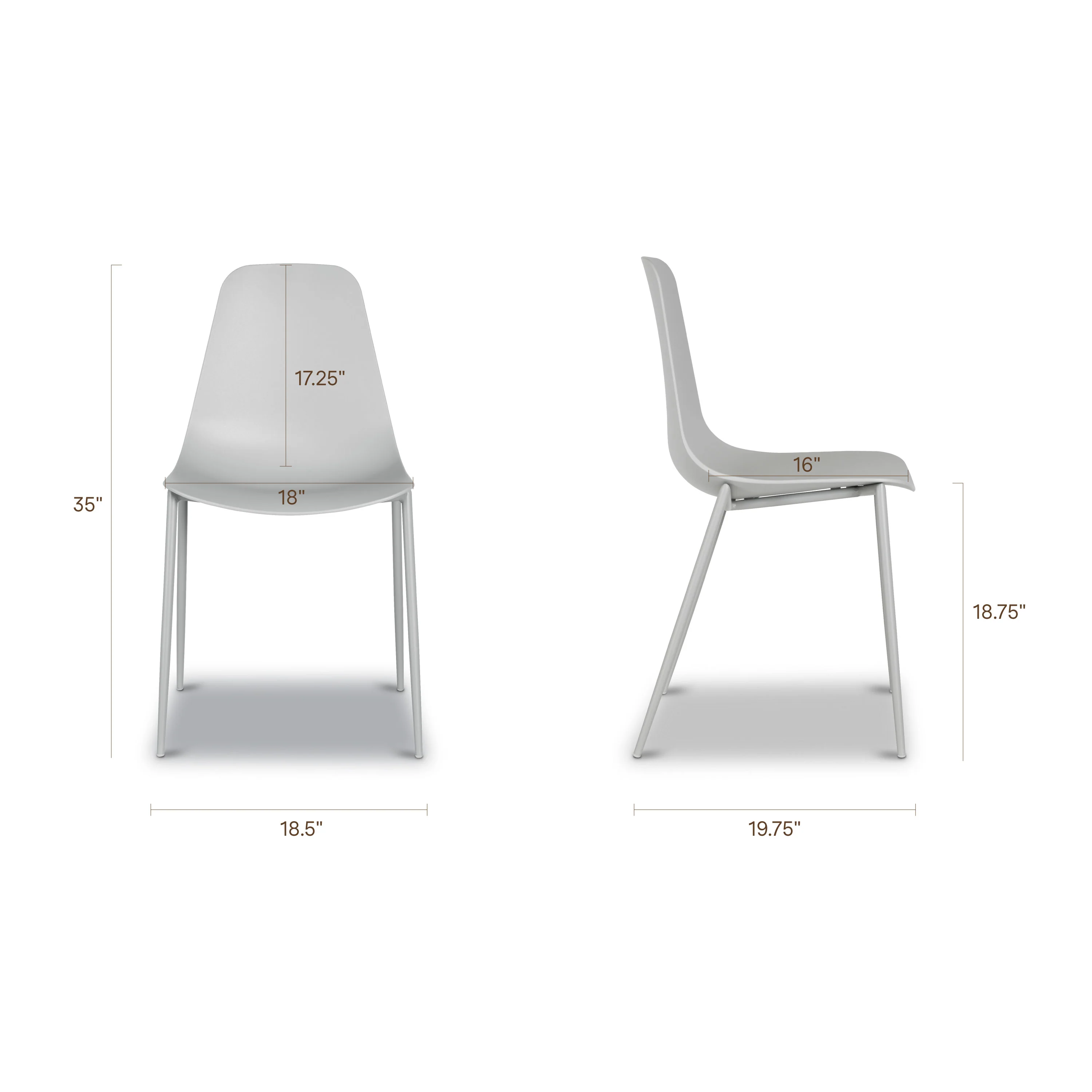 Isla Dining Chair | Feather Grey | Set of 4 - Image 14