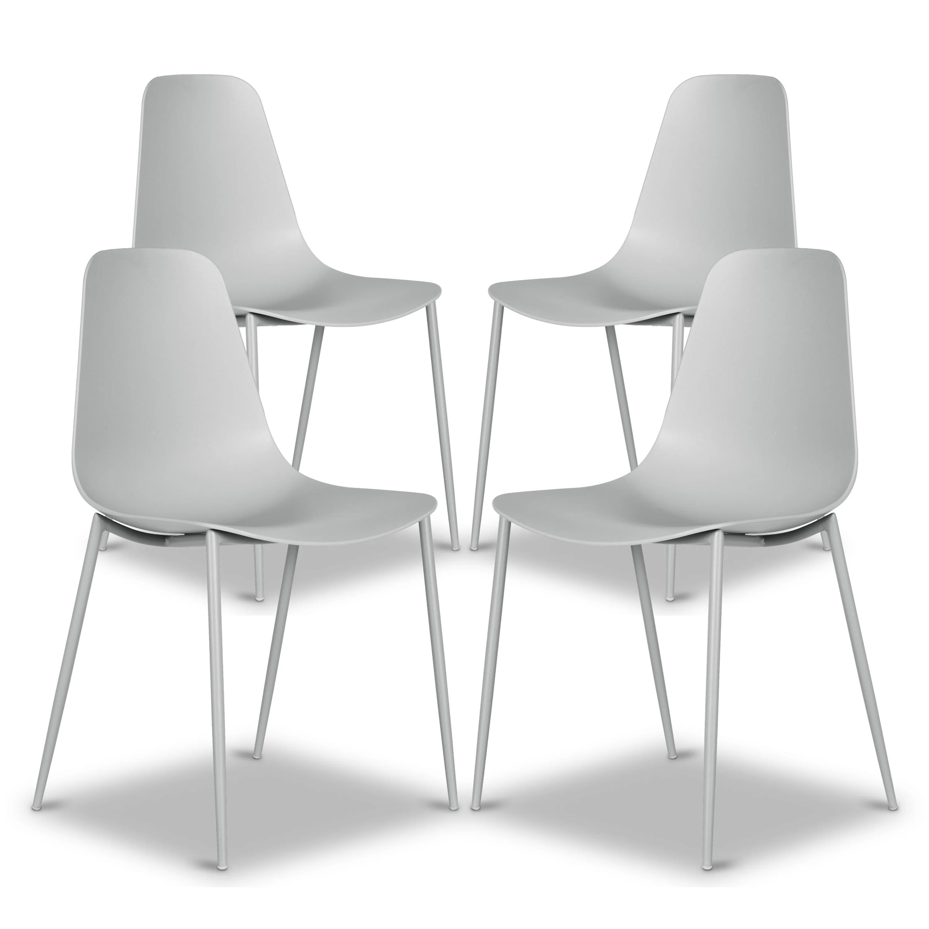 Isla Dining Chair | Feather Grey | Set of 4 - Image 3