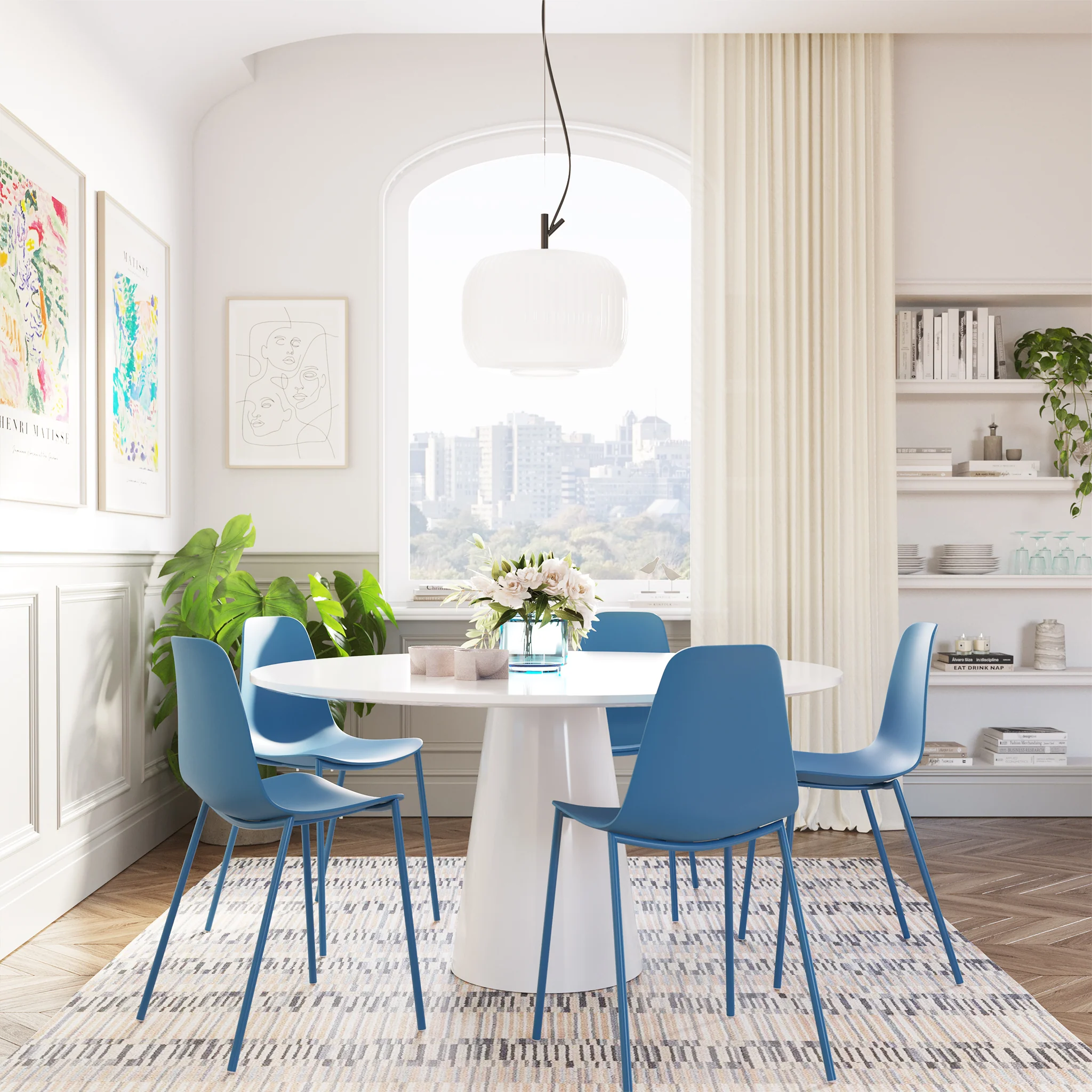 Isla Dining Chair | Lago Blue | Set of 4 - Image 4