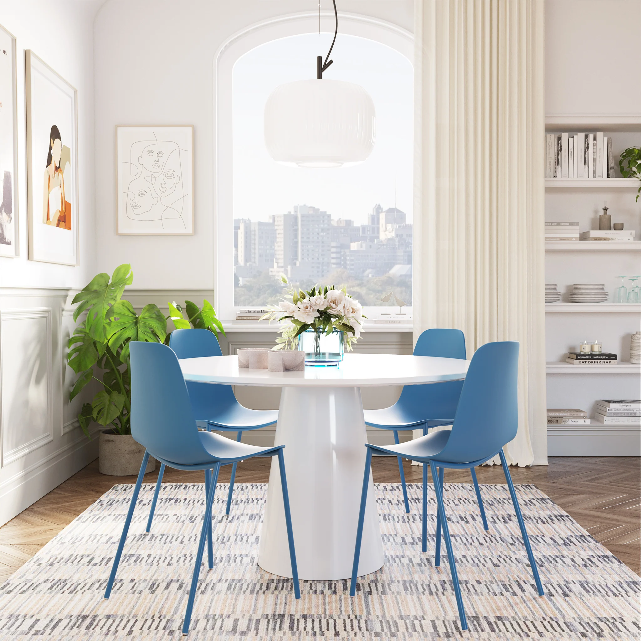 Isla Dining Chair | Lago Blue | Set of 4 - Image 6