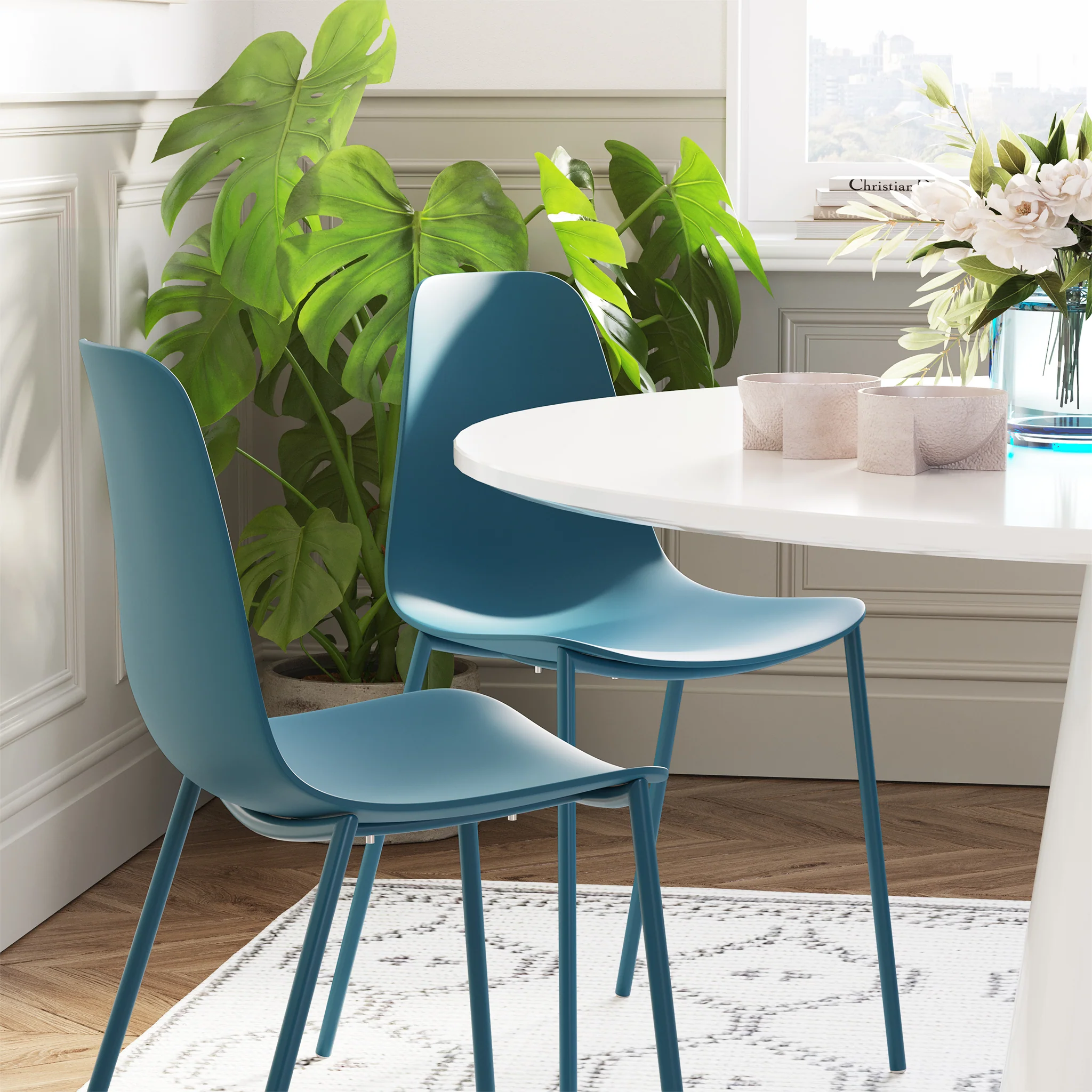 Isla Dining Chair | Ocean Teal | Set of 4 - Image 3