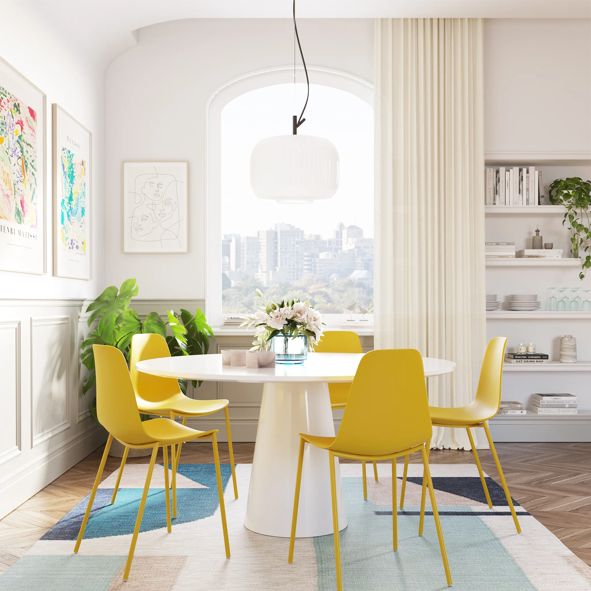 Isla Dining Chair | Sunburst Yellow | Set of 4 - Image 4