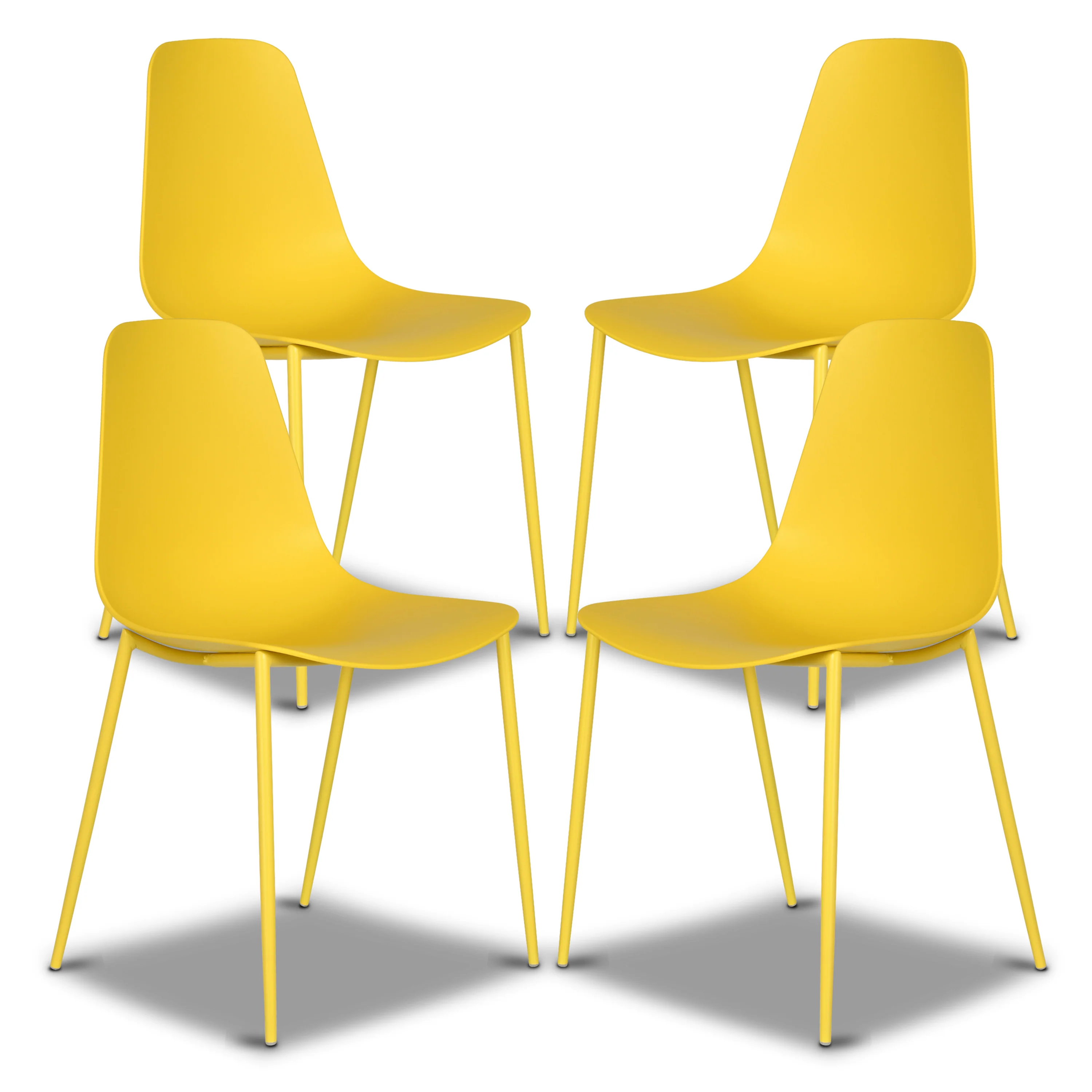 Isla Dining Chair | Sunburst Yellow | Set of 4 - Image 7