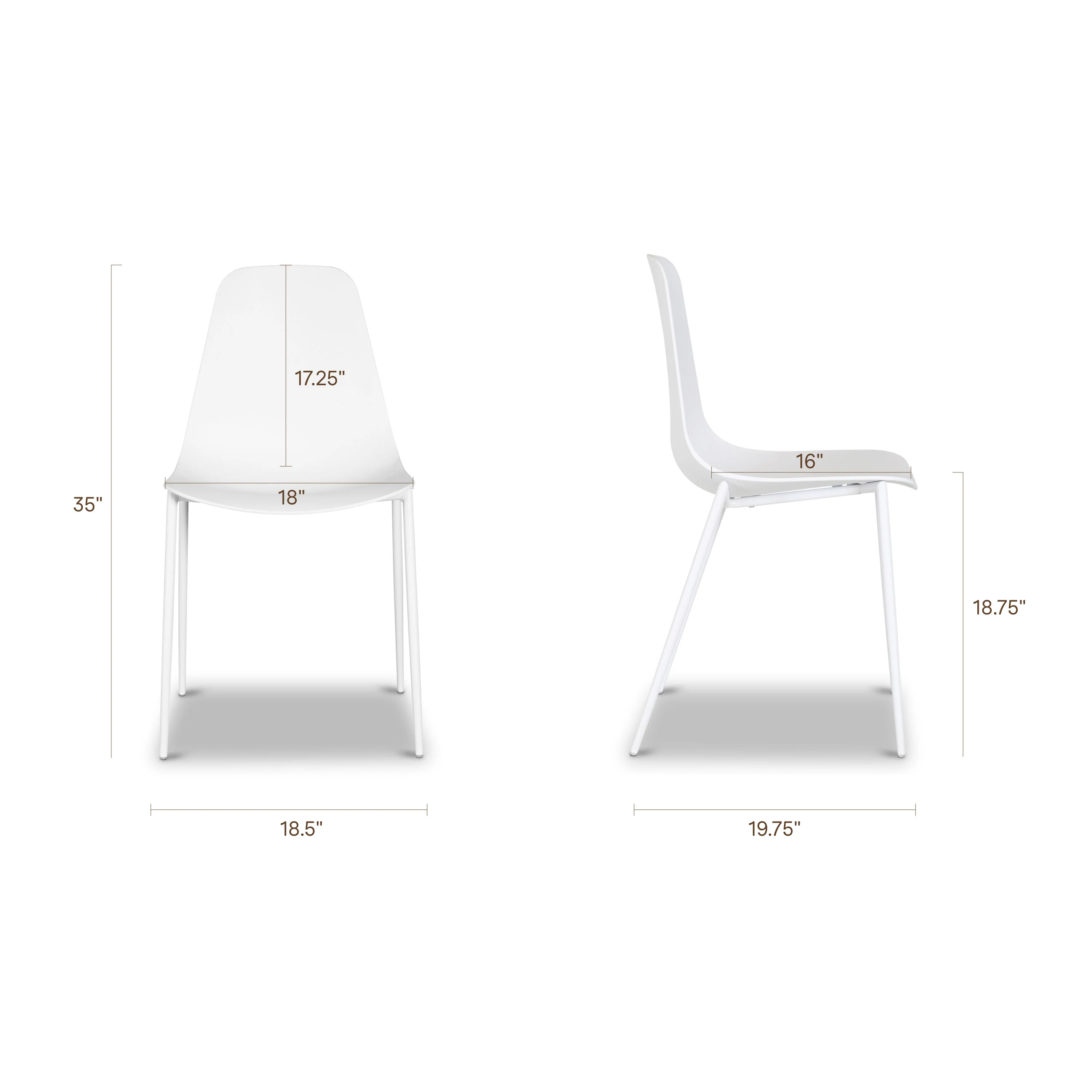 Isla Dining Chair | White | Set of 4 - Image 14