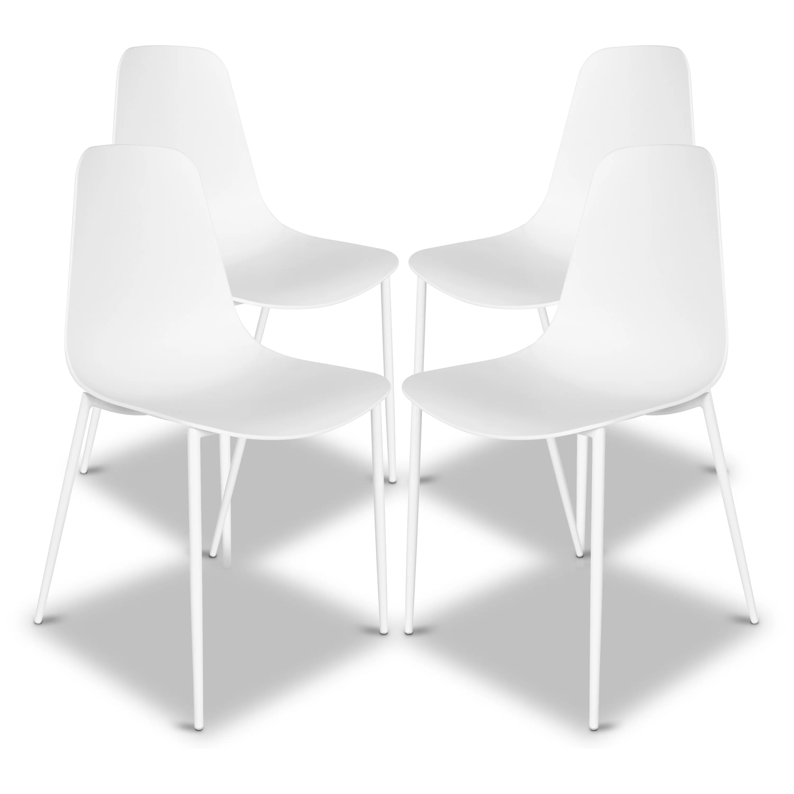 Isla Dining Chair | White | Set of 4 - Image 3