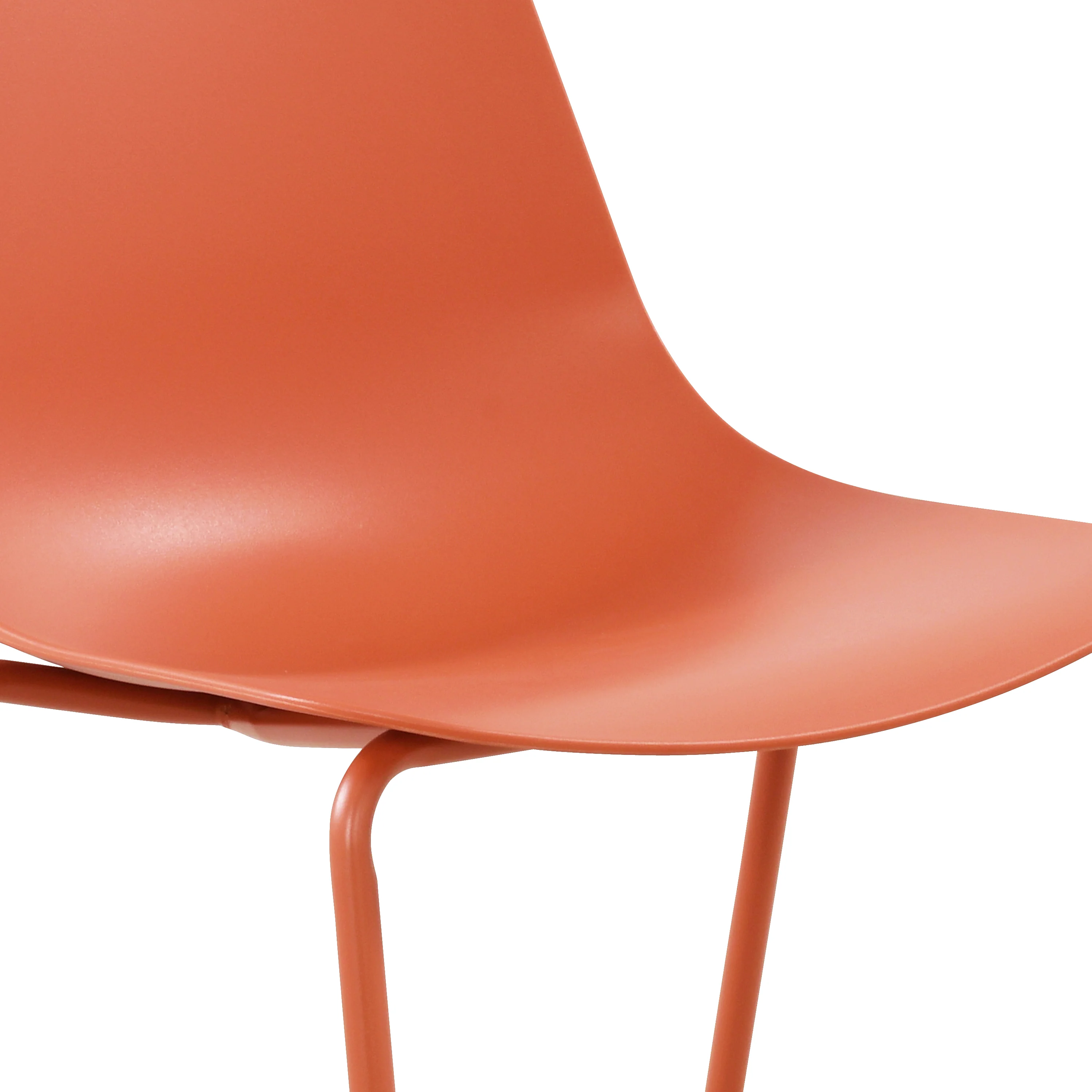 Isla Stackable Dining Chair | Coral Red | Set of 4 - Image 11