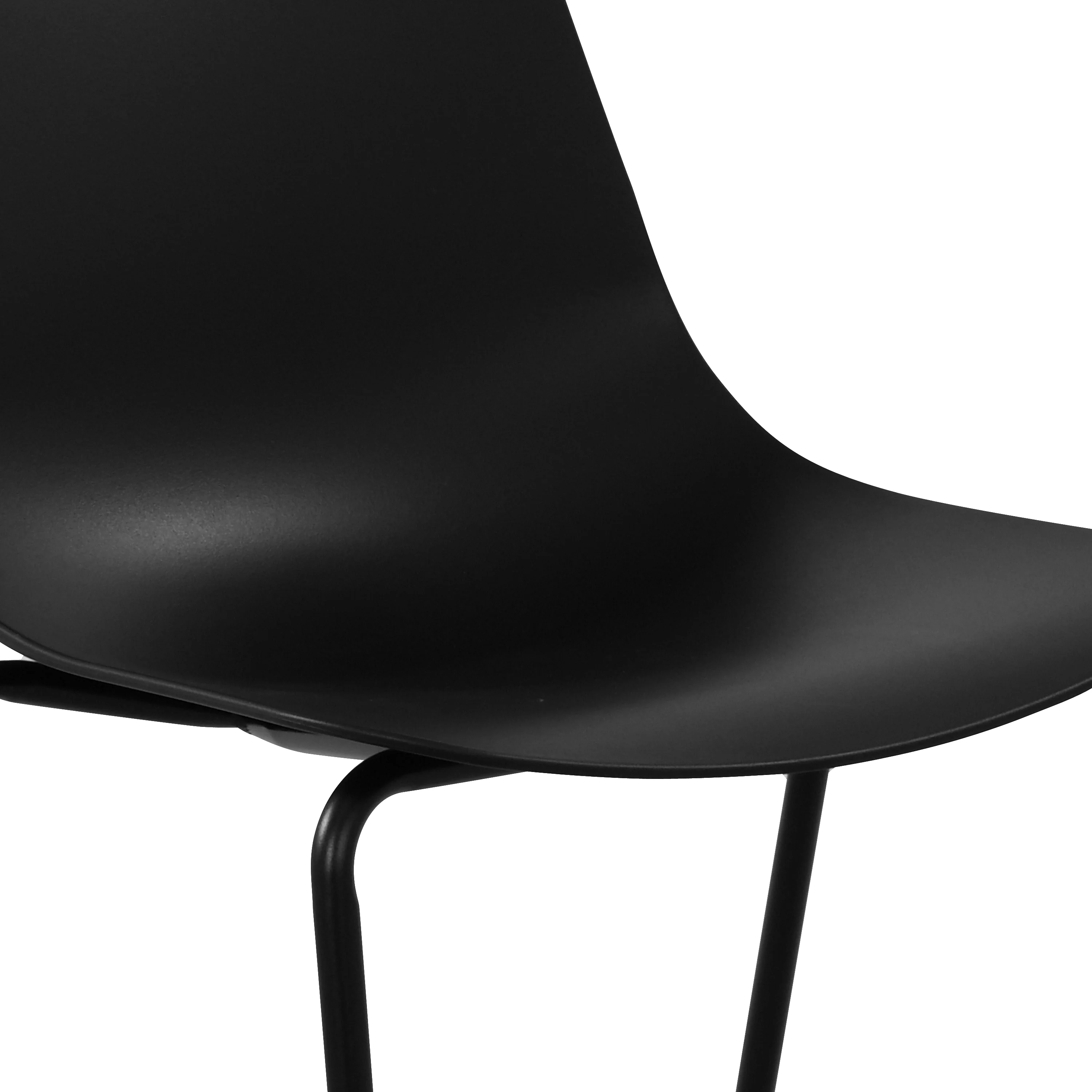 Isla Stackable Dining Chair | Ebony Black | Set of 4 - Image 11