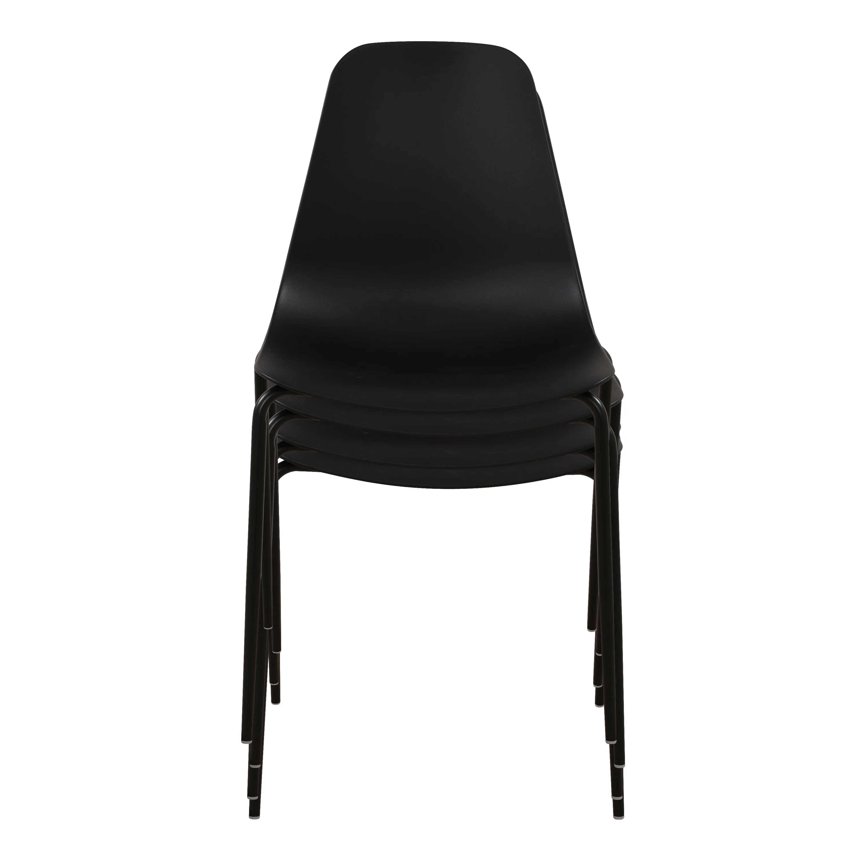 Isla Stackable Dining Chair | Ebony Black | Set of 4 - Image 2
