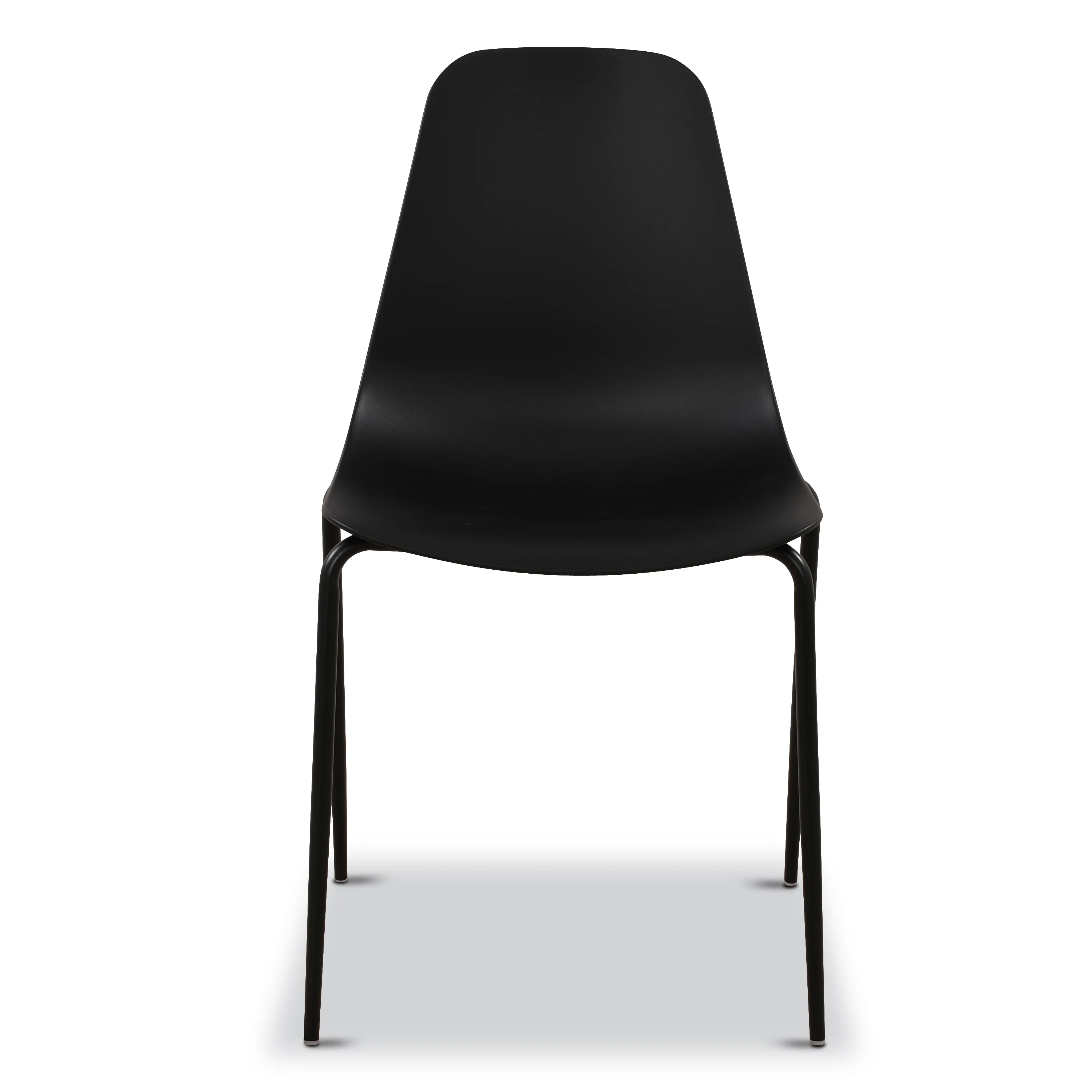 Isla Stackable Dining Chair | Ebony Black | Set of 4 - Image 4