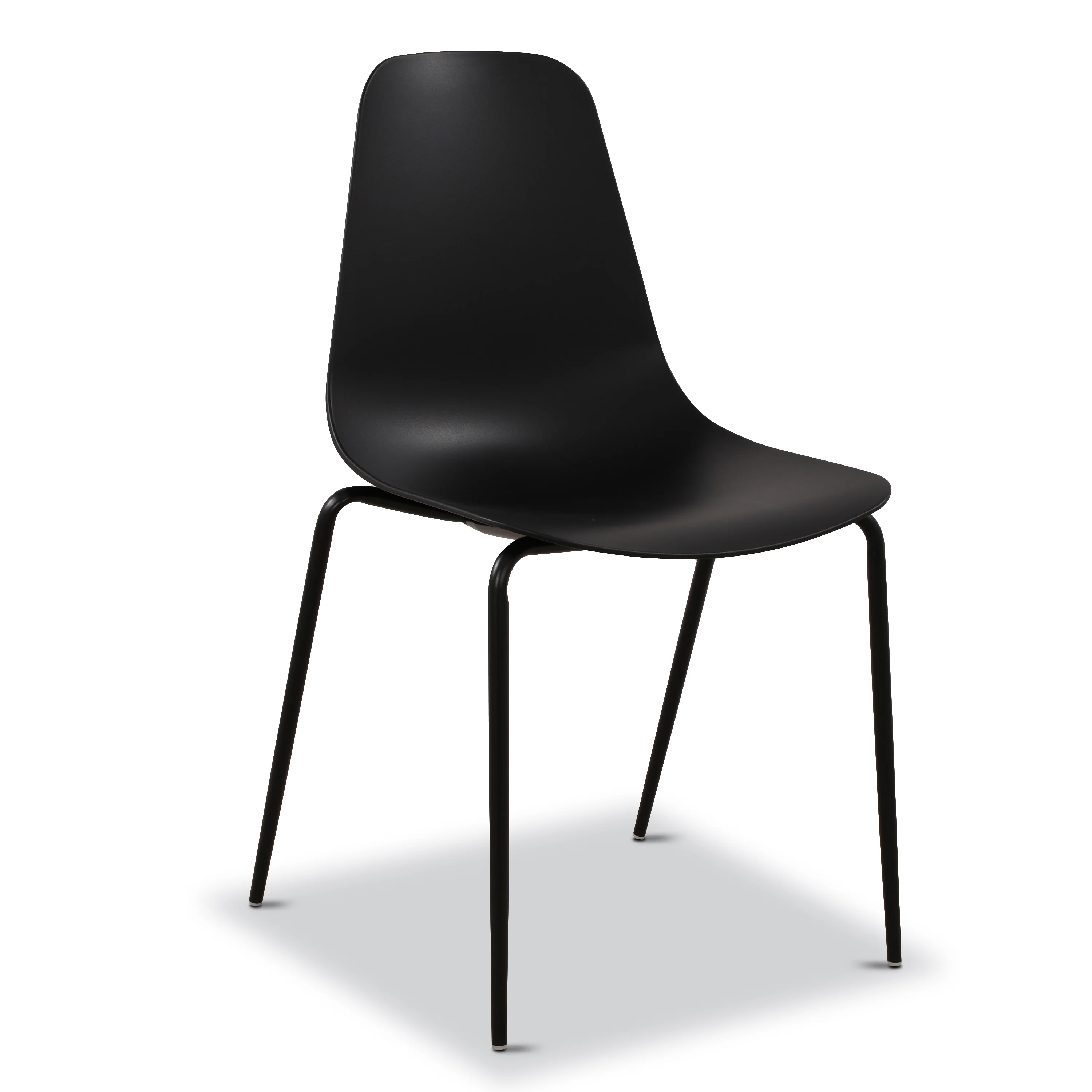 Isla Stackable Dining Chair | Ebony Black | Set of 4 - Image 5