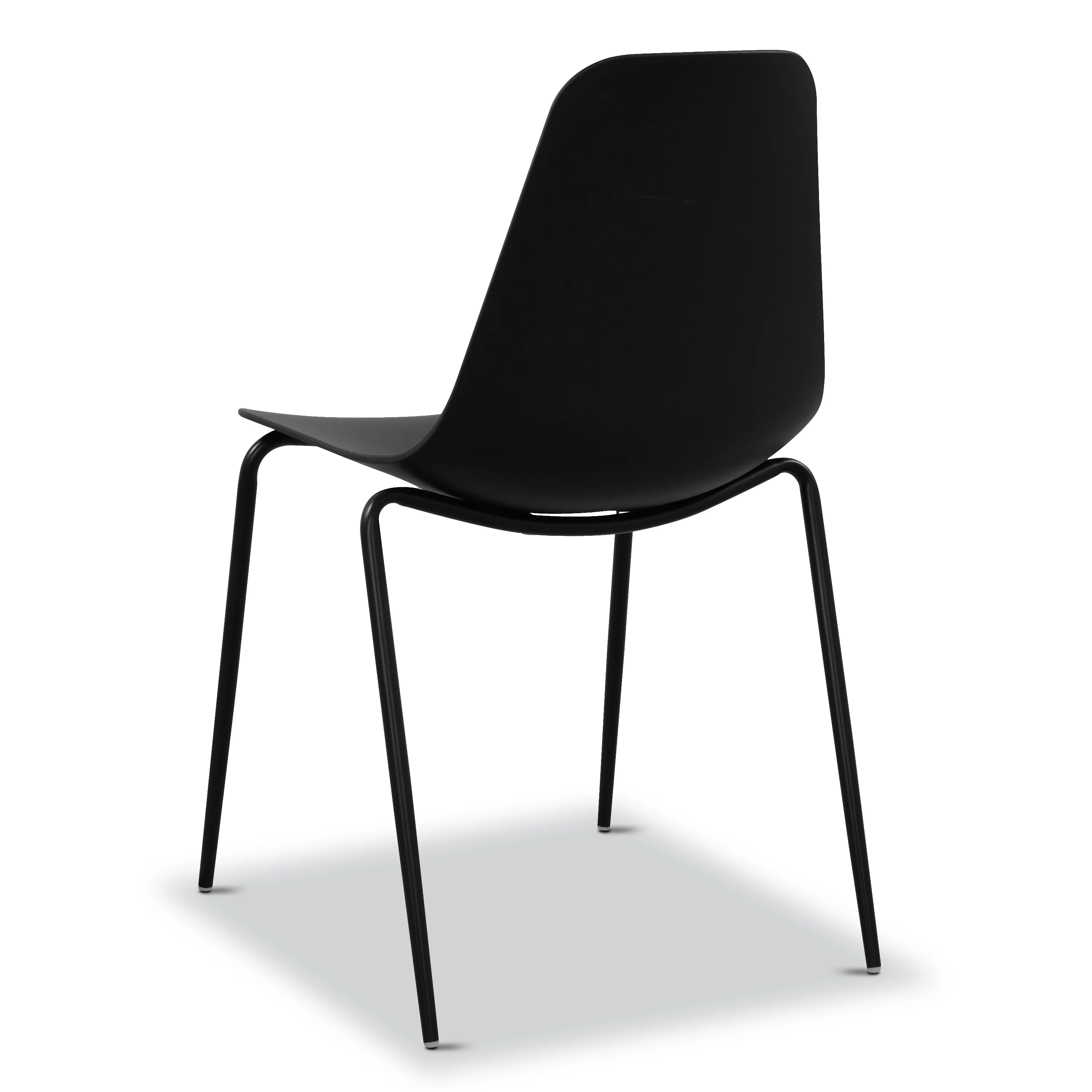 Isla Stackable Dining Chair | Ebony Black | Set of 4 - Image 7
