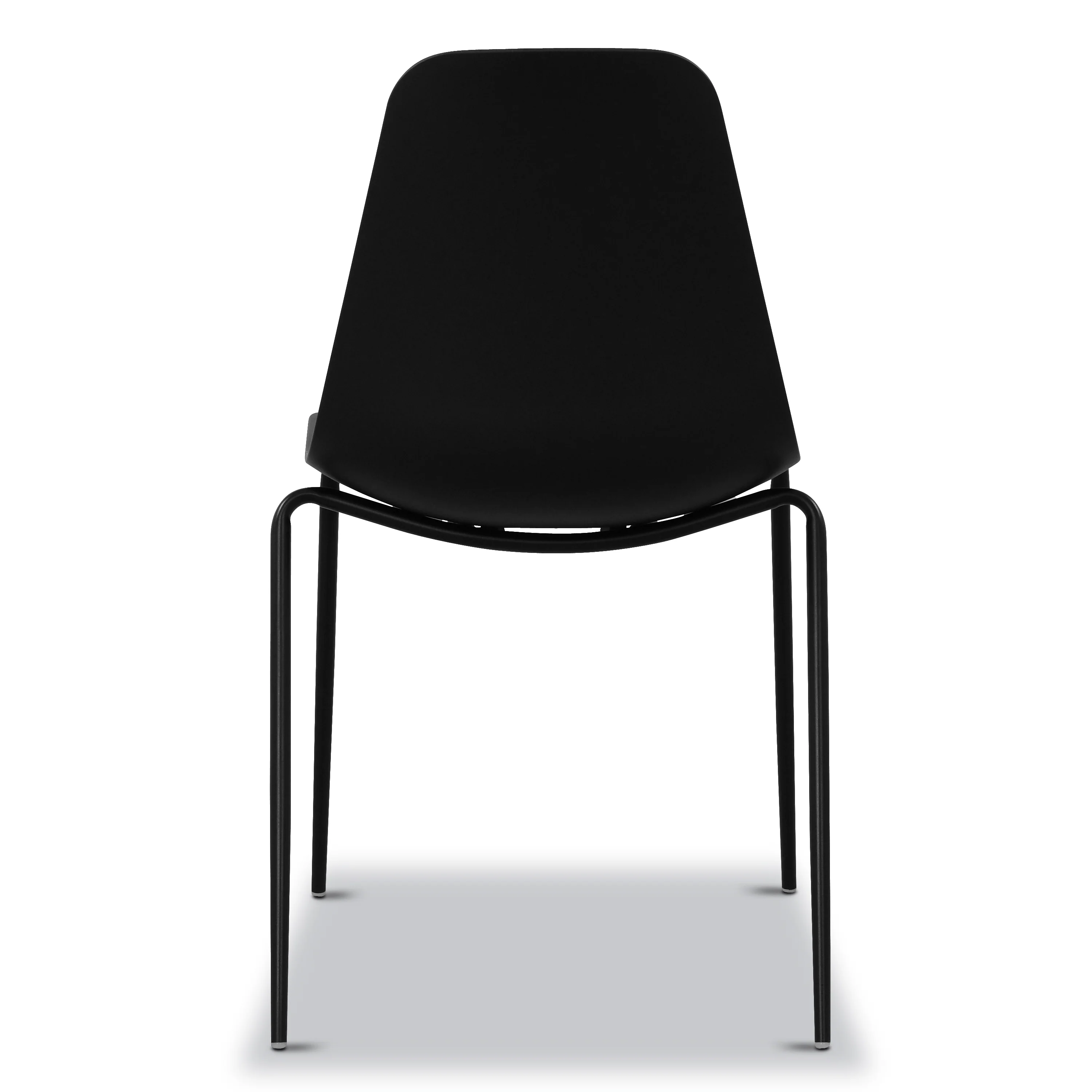 Isla Stackable Dining Chair | Ebony Black | Set of 4 - Image 8