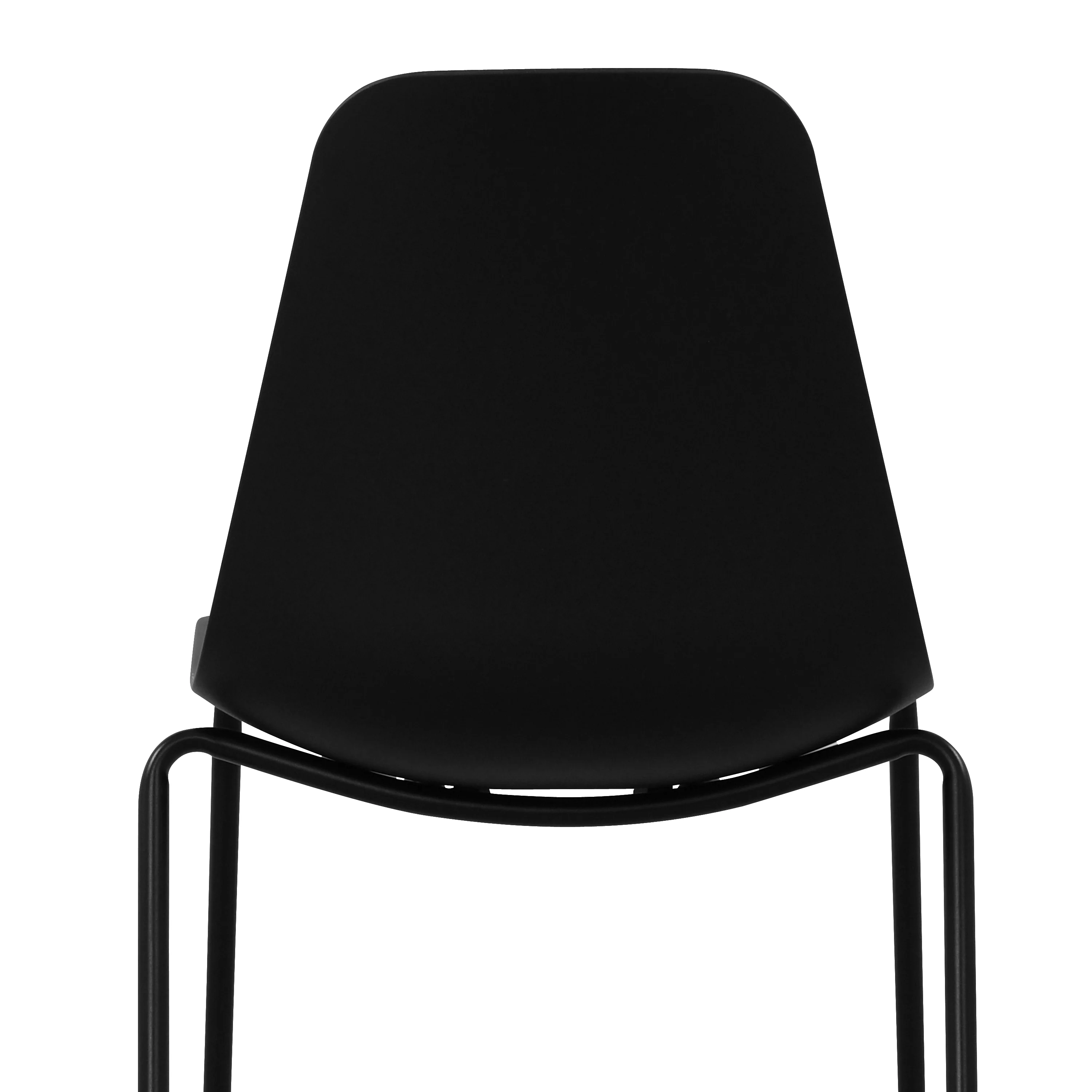 Isla Stackable Dining Chair | Ebony Black | Set of 4 - Image 9