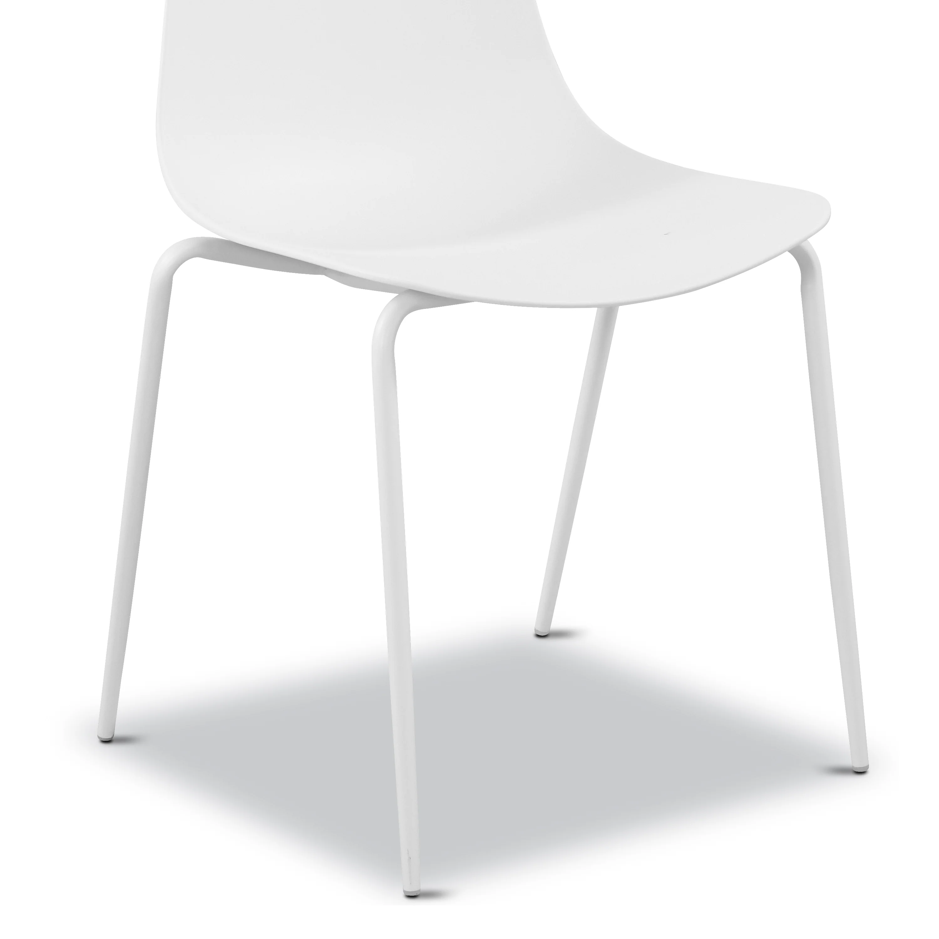Isla Stackable Dining Chair | White | Set of 4 - Image 12