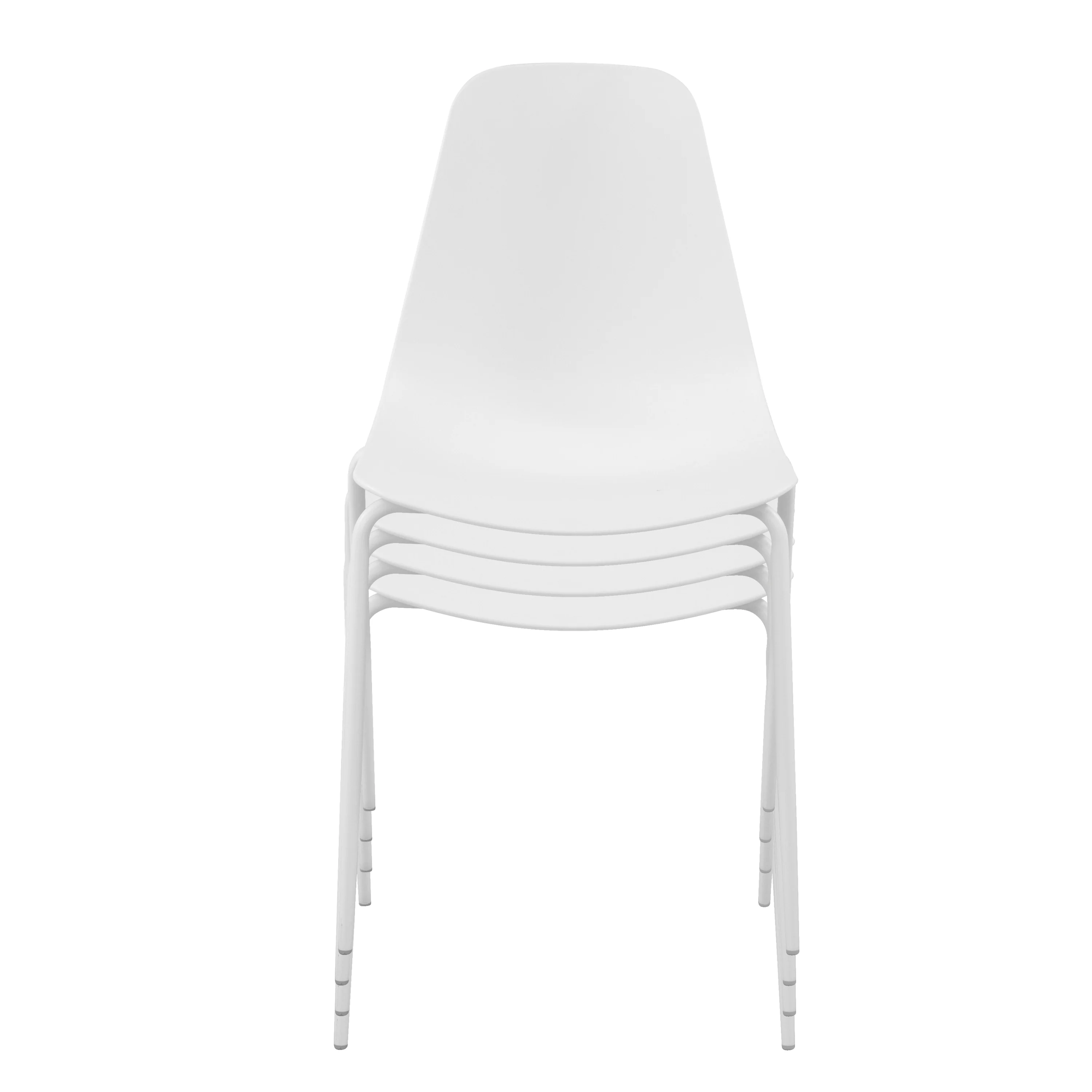 Isla Stackable Dining Chair | White | Set of 4 - Image 2