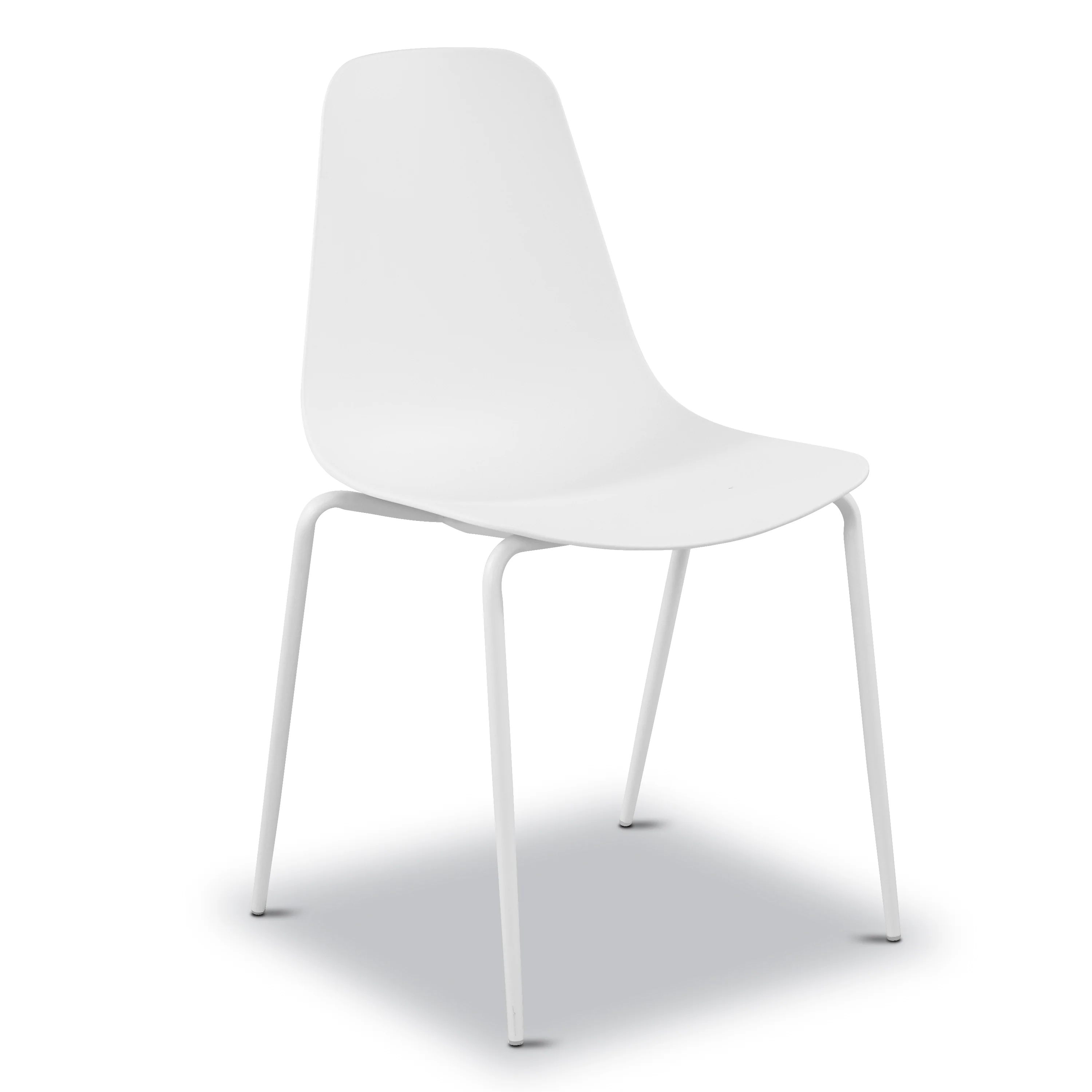 Isla Stackable Dining Chair | White | Set of 4 - Image 5