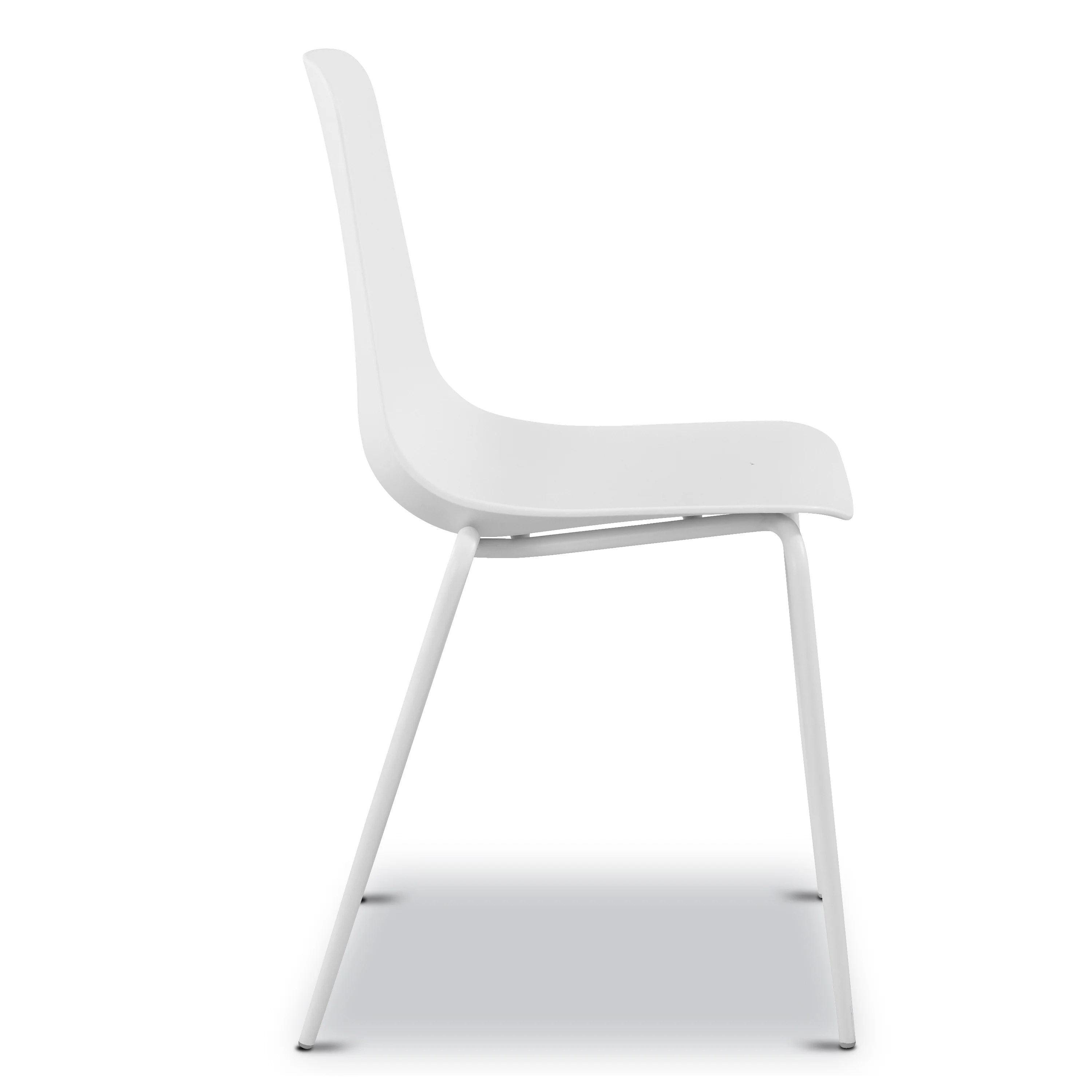 Isla Stackable Dining Chair | White | Set of 4 - Image 6