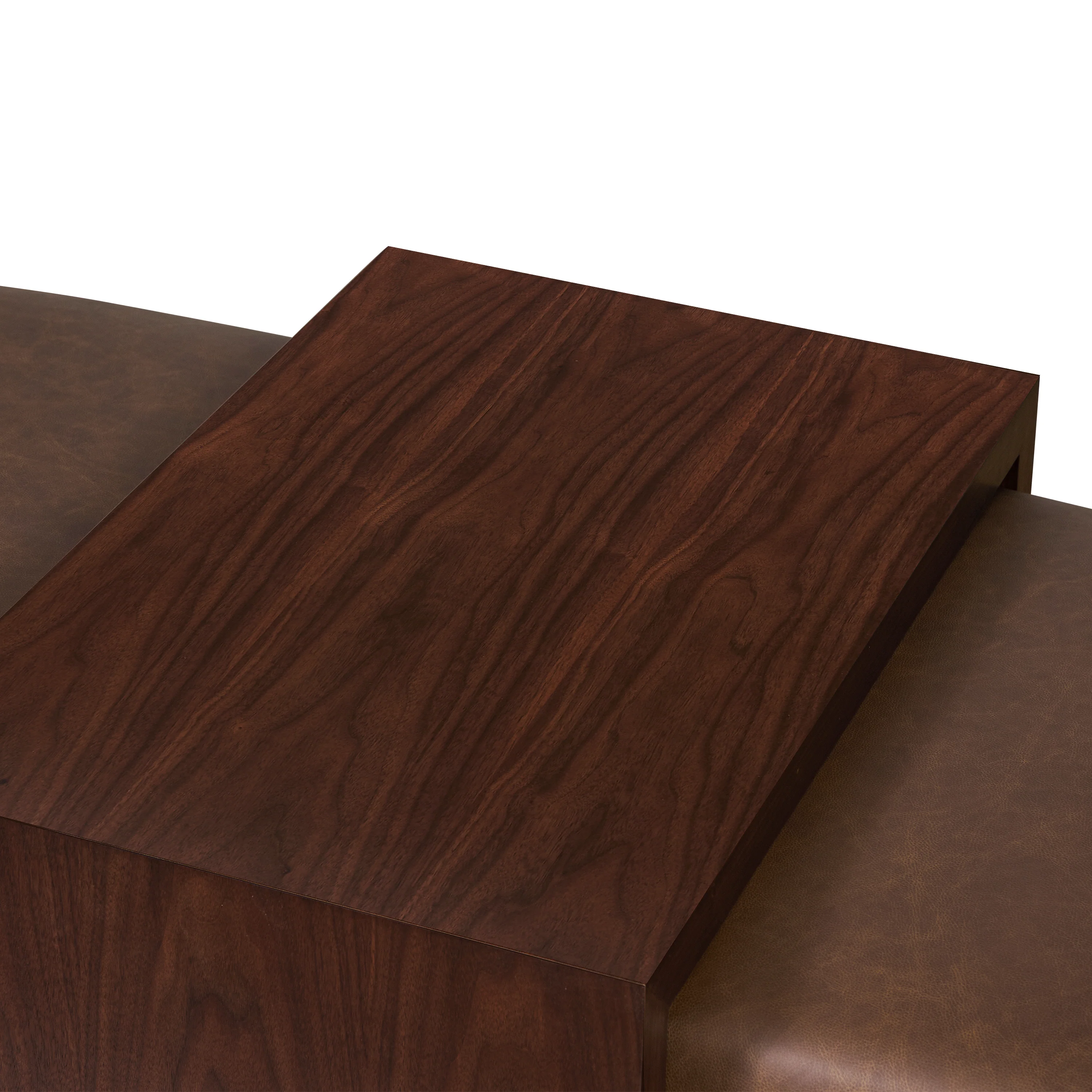 Jarmo Leather Ottoman with Walnut Table | Bridle Brown - Image 10