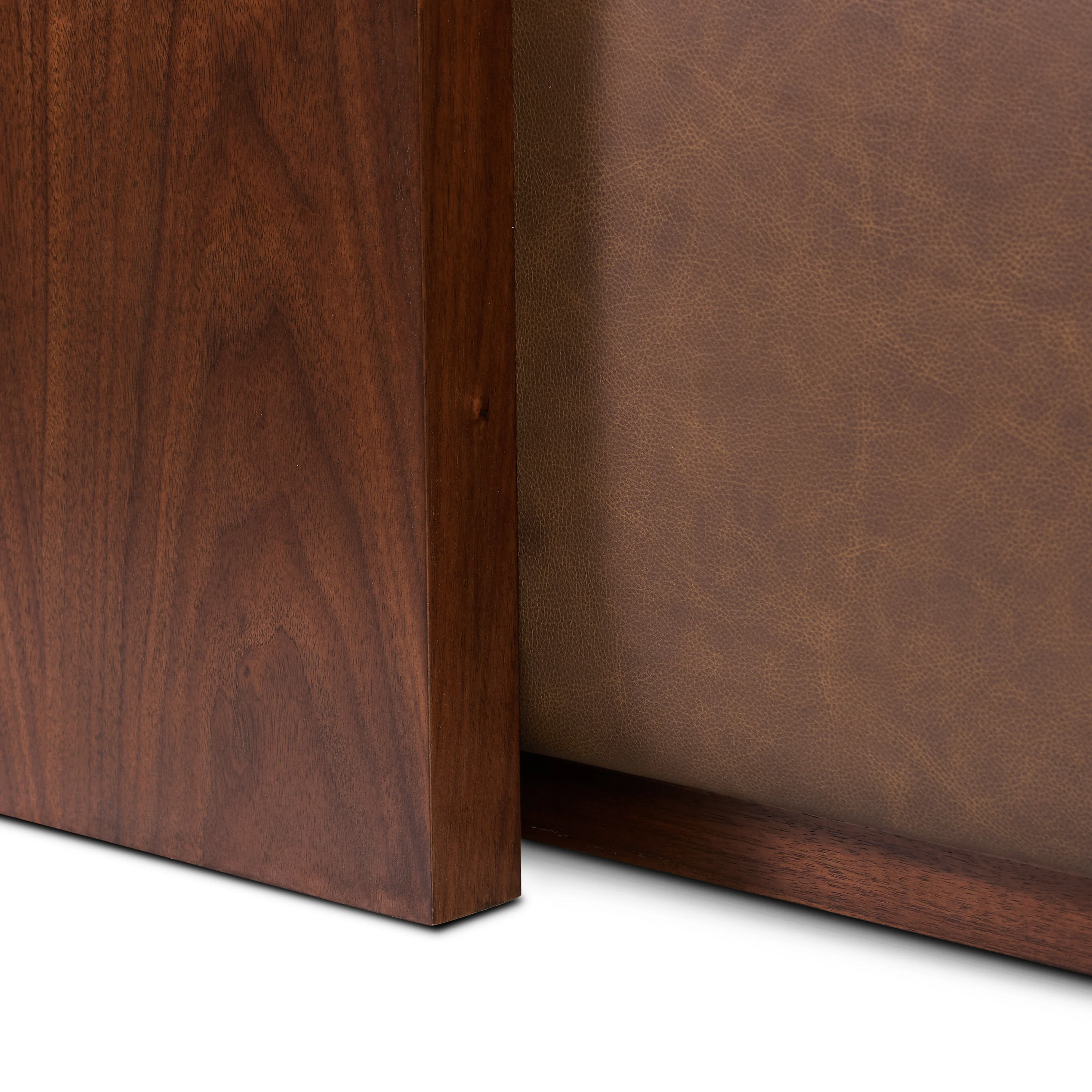 Jarmo Leather Ottoman with Walnut Table | Bridle Brown - Image 12
