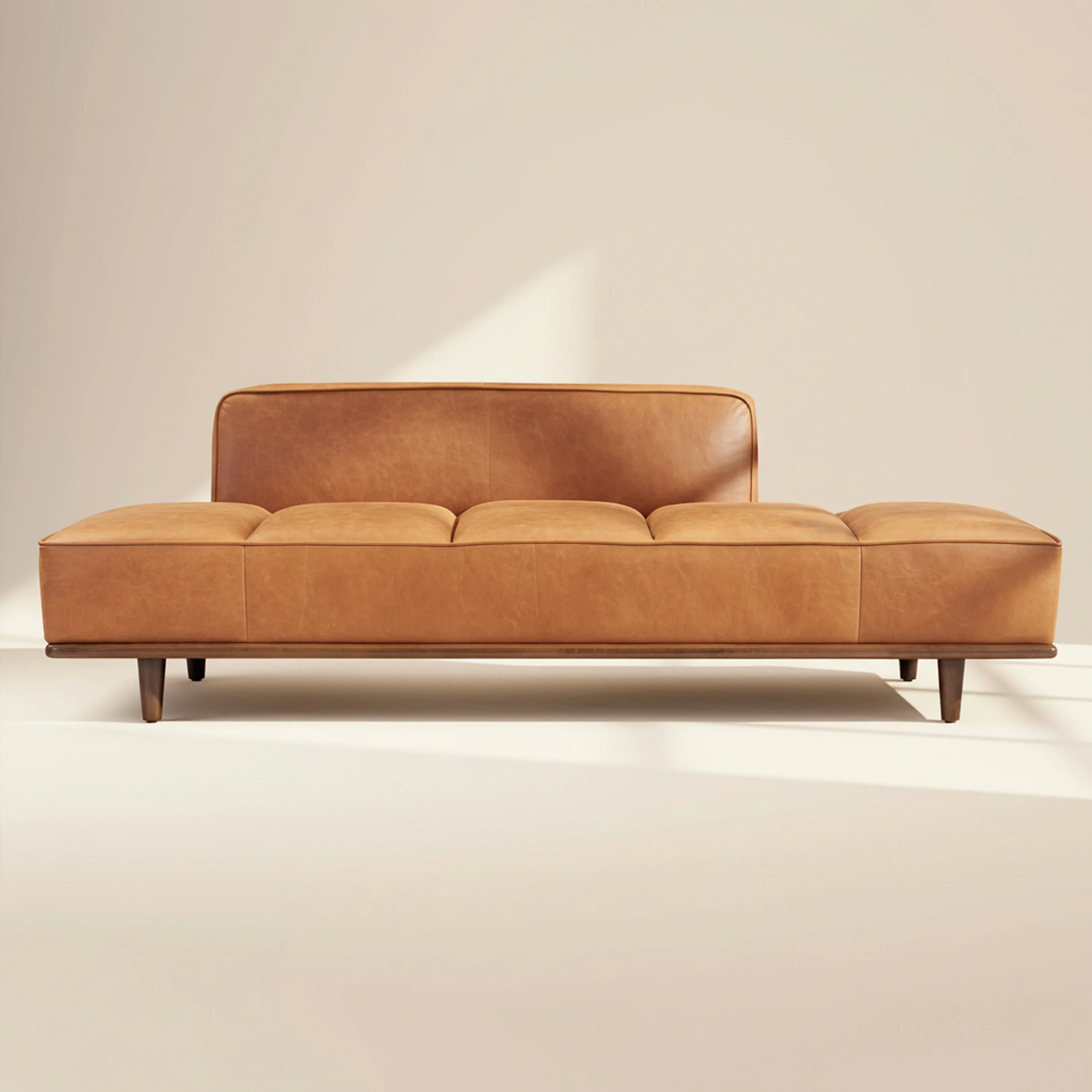 Jasper Leather Daybed | Cognac Tan