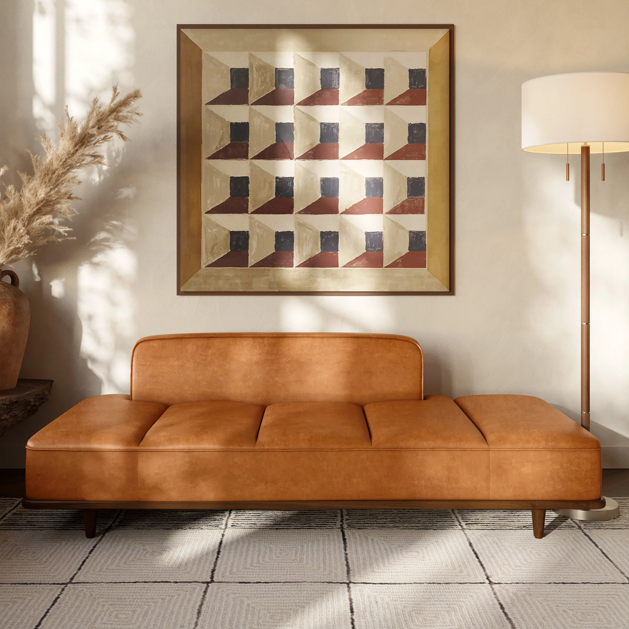 Jasper Leather Daybed | Cognac Tan - Image 2