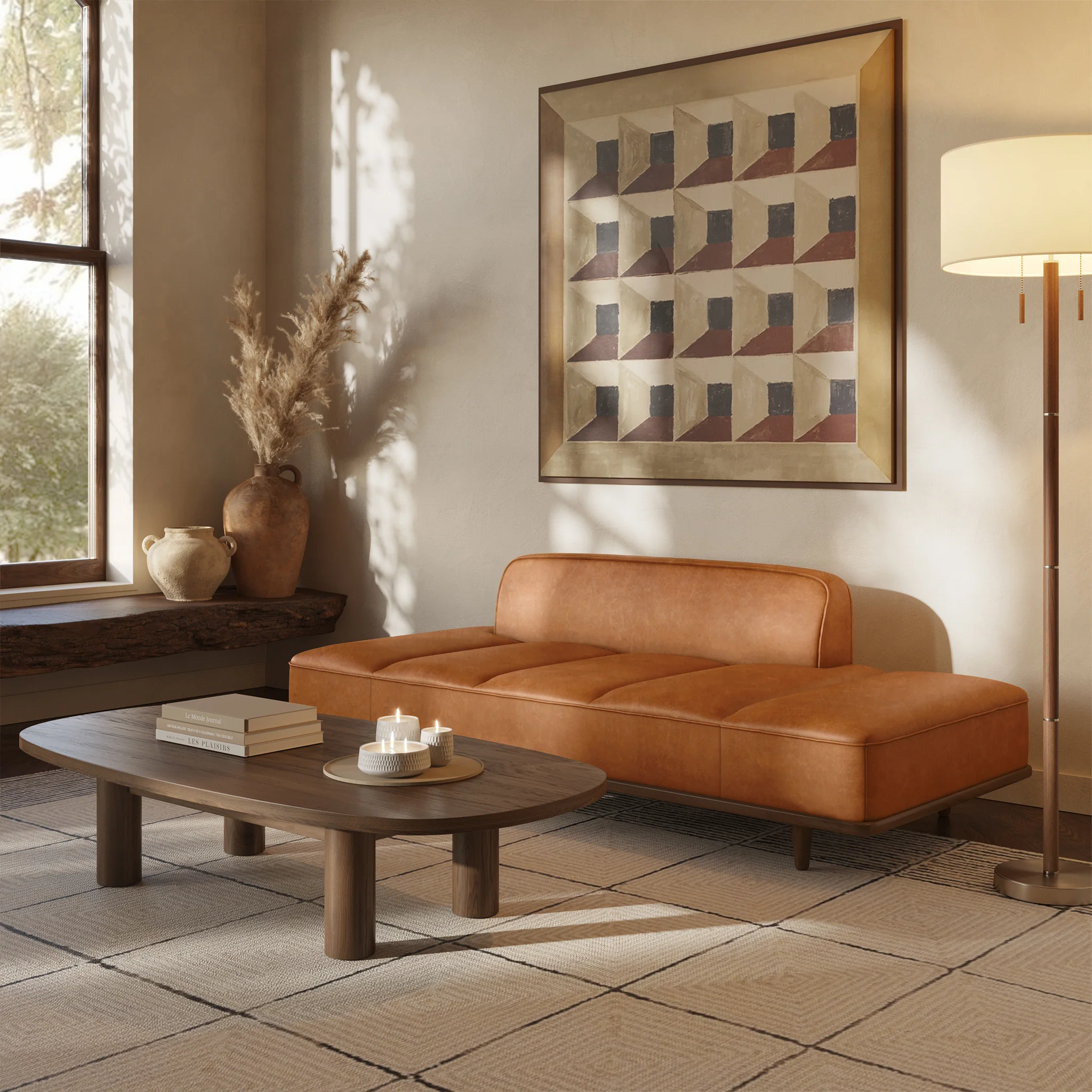 Jasper Leather Daybed | Cognac Tan - Image 3