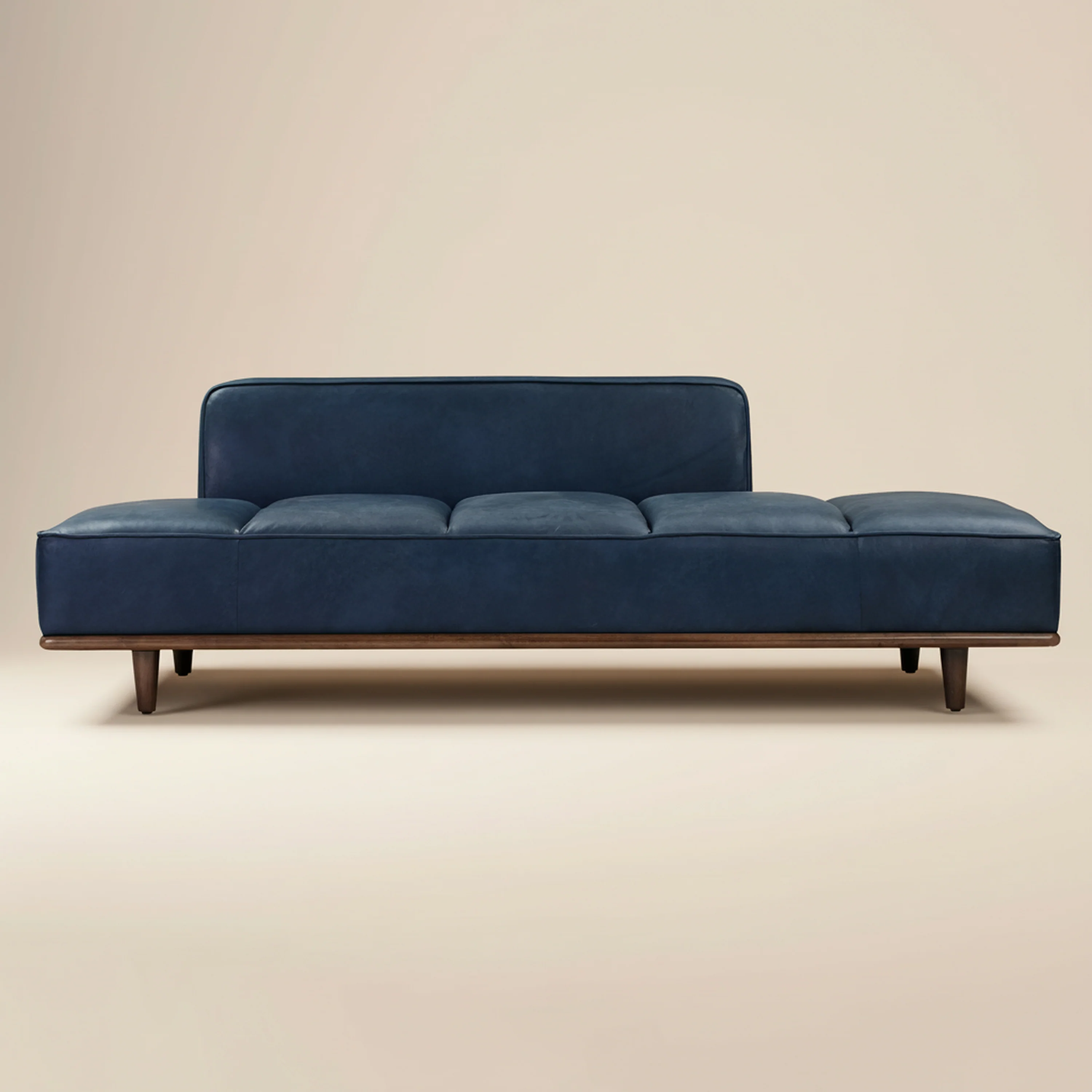 Jasper Leather Daybed | Midnight Blue