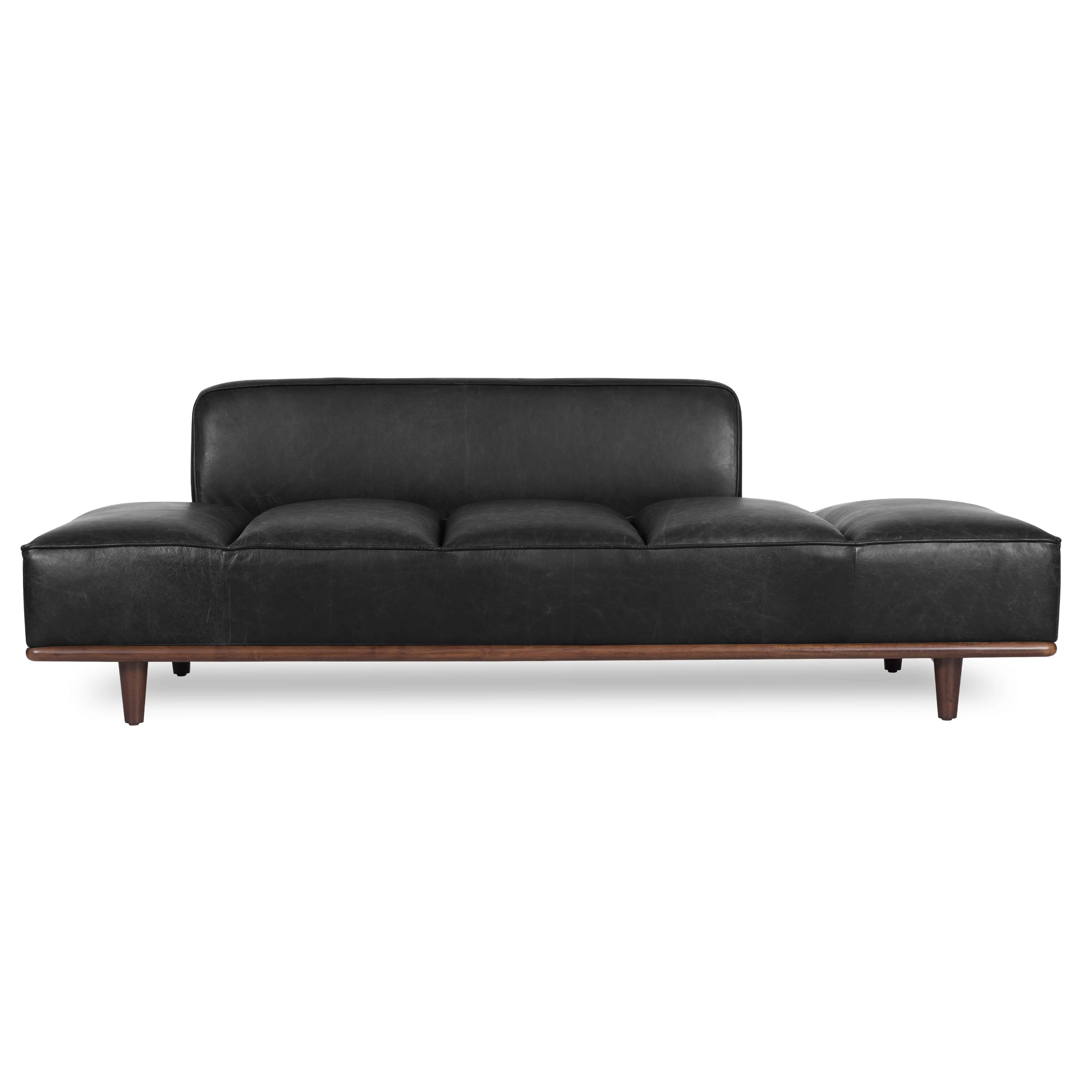 Jasper Leather Daybed | Onyx Black - Image 4