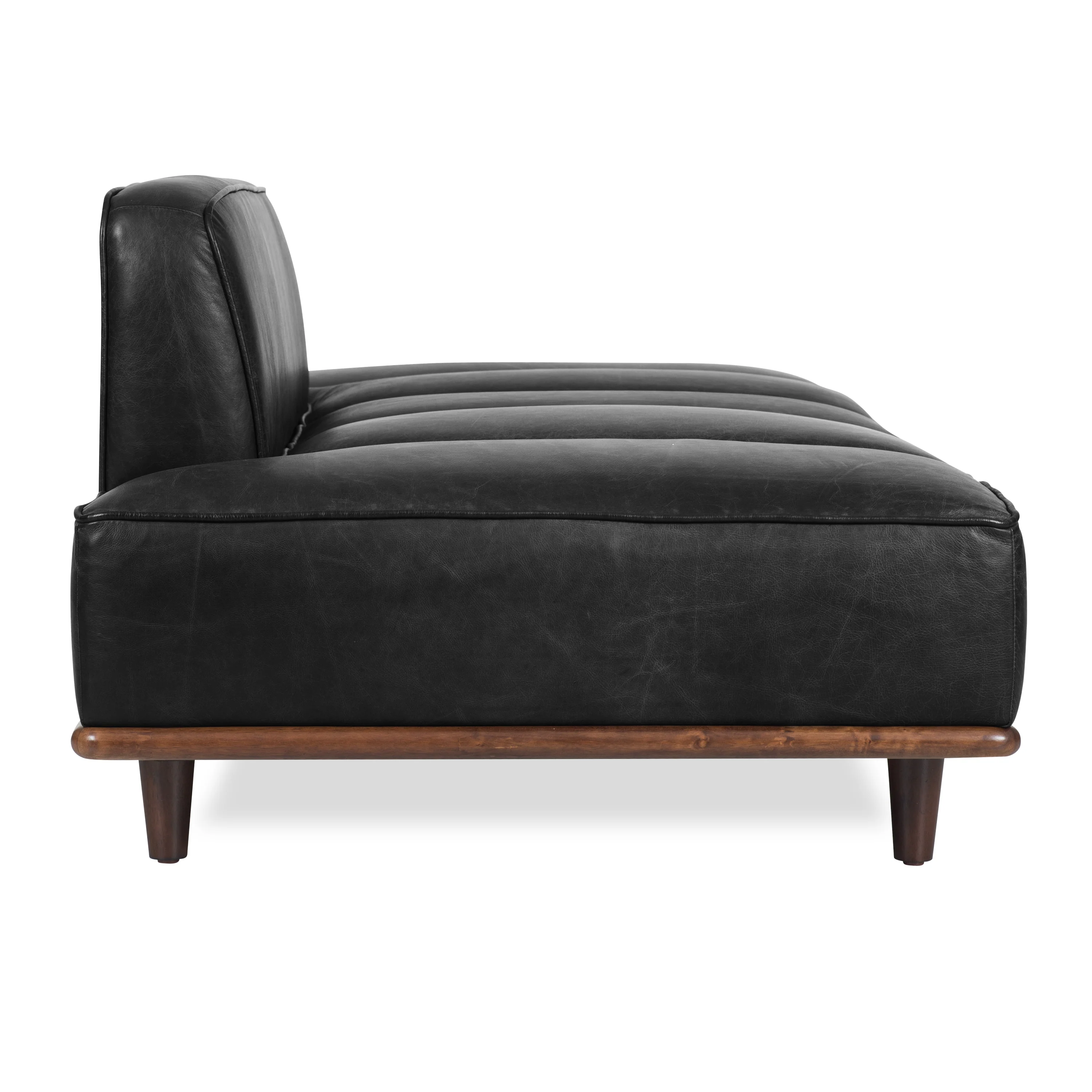 Jasper Leather Daybed | Onyx Black - Image 6