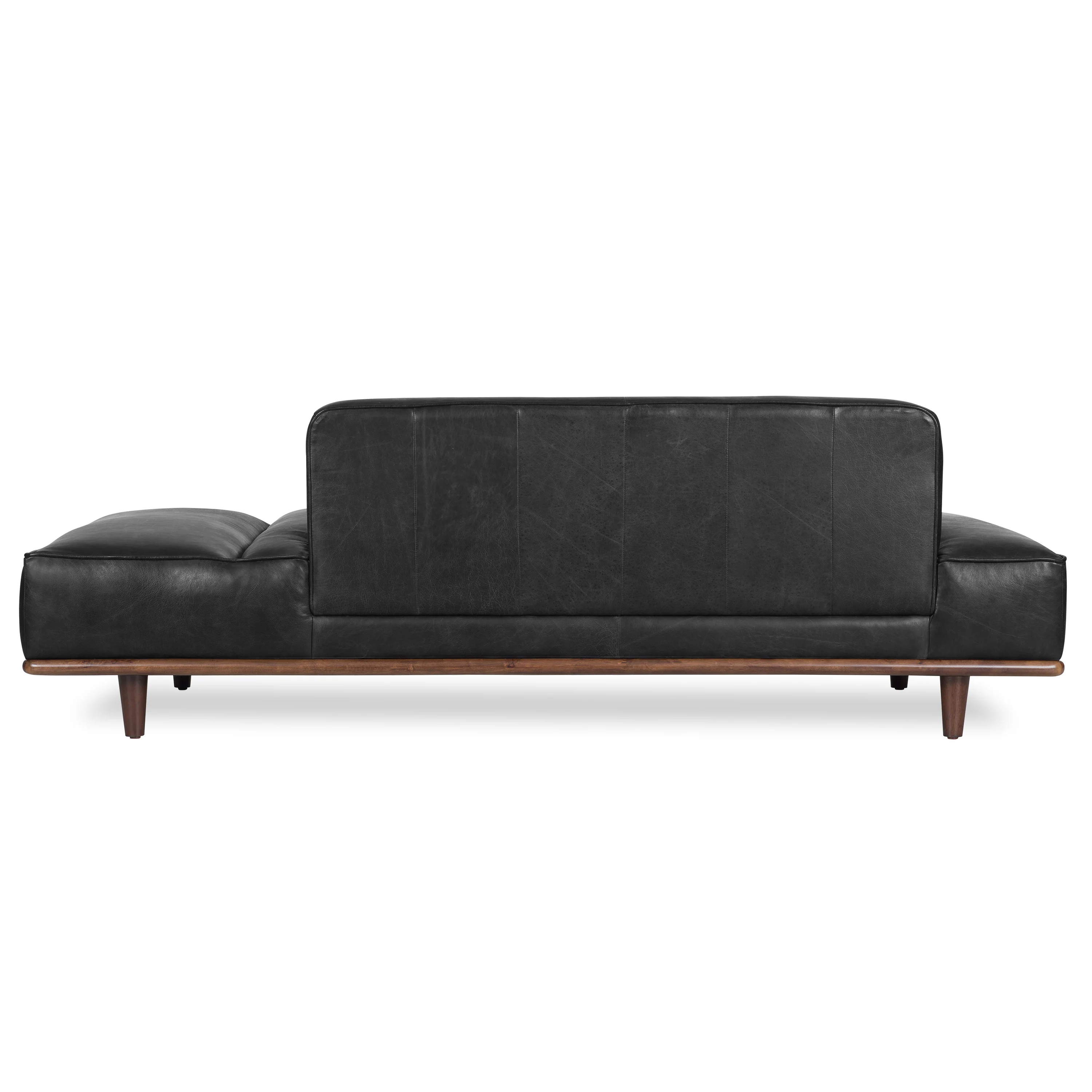Jasper Leather Daybed | Onyx Black - Image 8