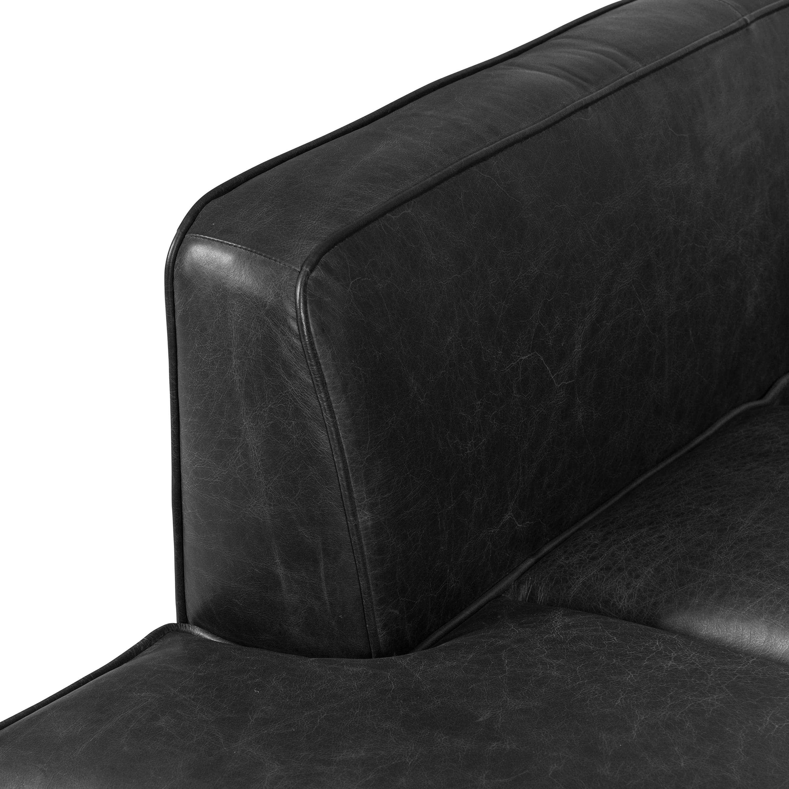 Jasper Leather Daybed | Onyx Black - Image 9