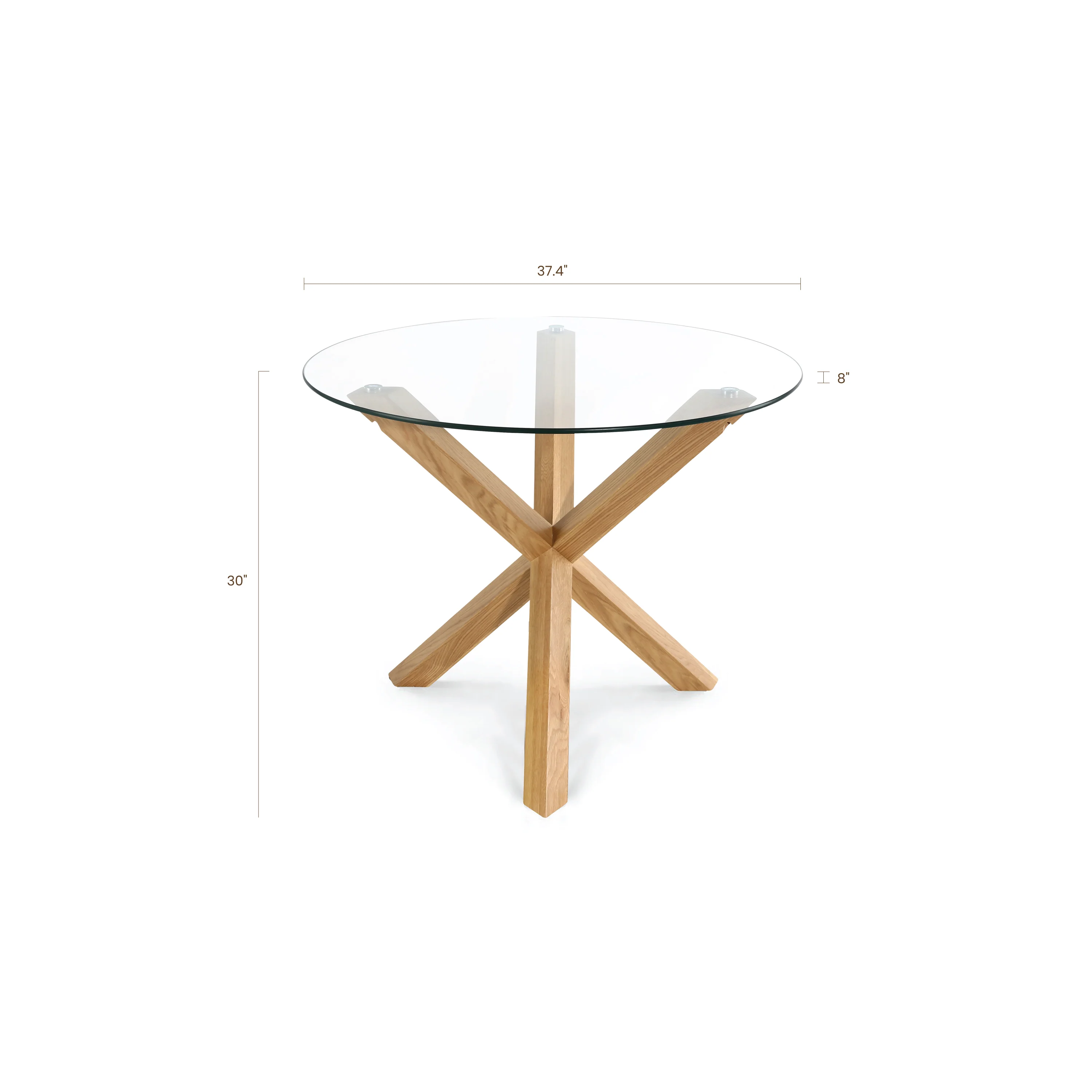 Kennedy Round Dining Table (37.4") | Natural - Image 18