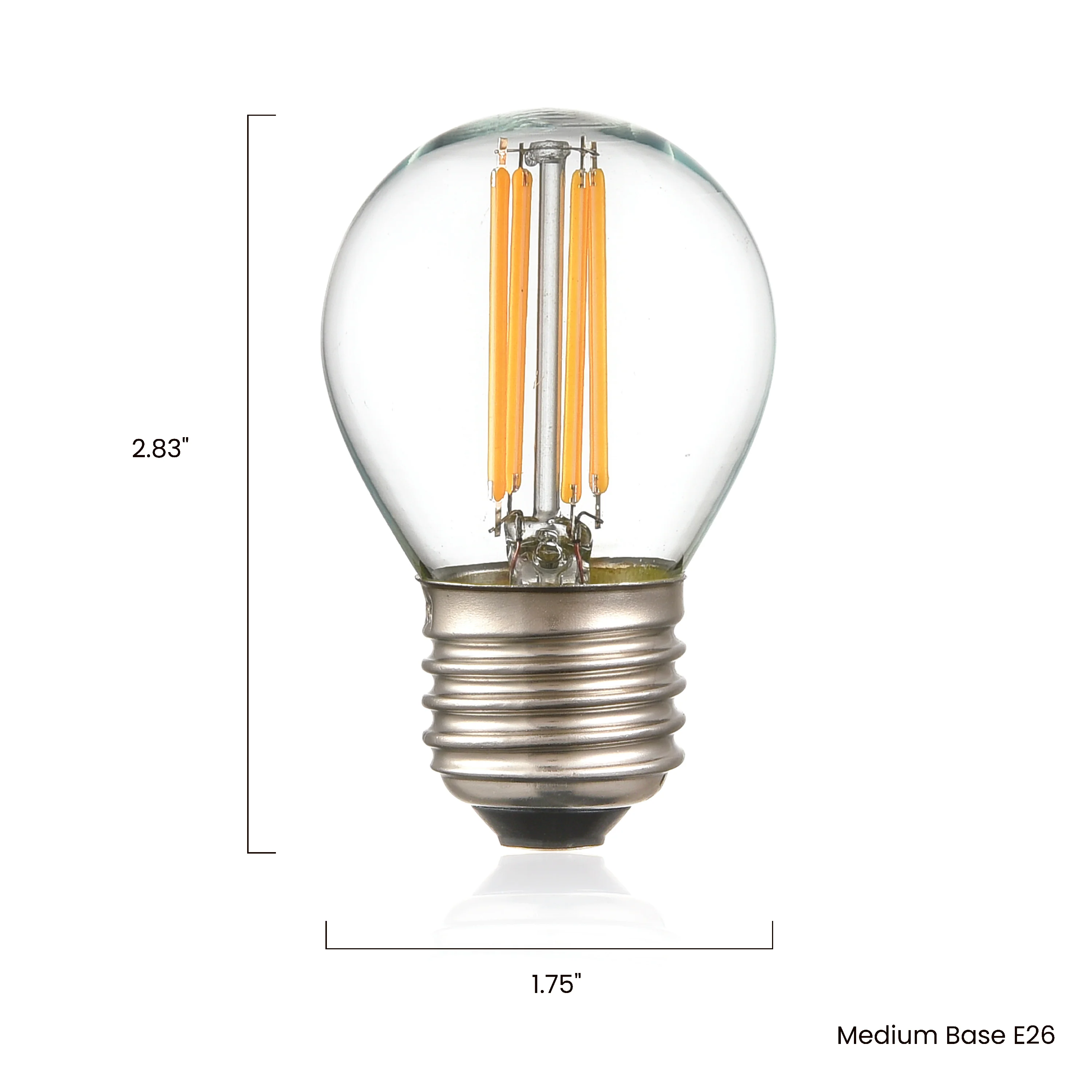 Klur G45 Shape LED Filament Light Bulb | Clear | Set of 6 - Image 12