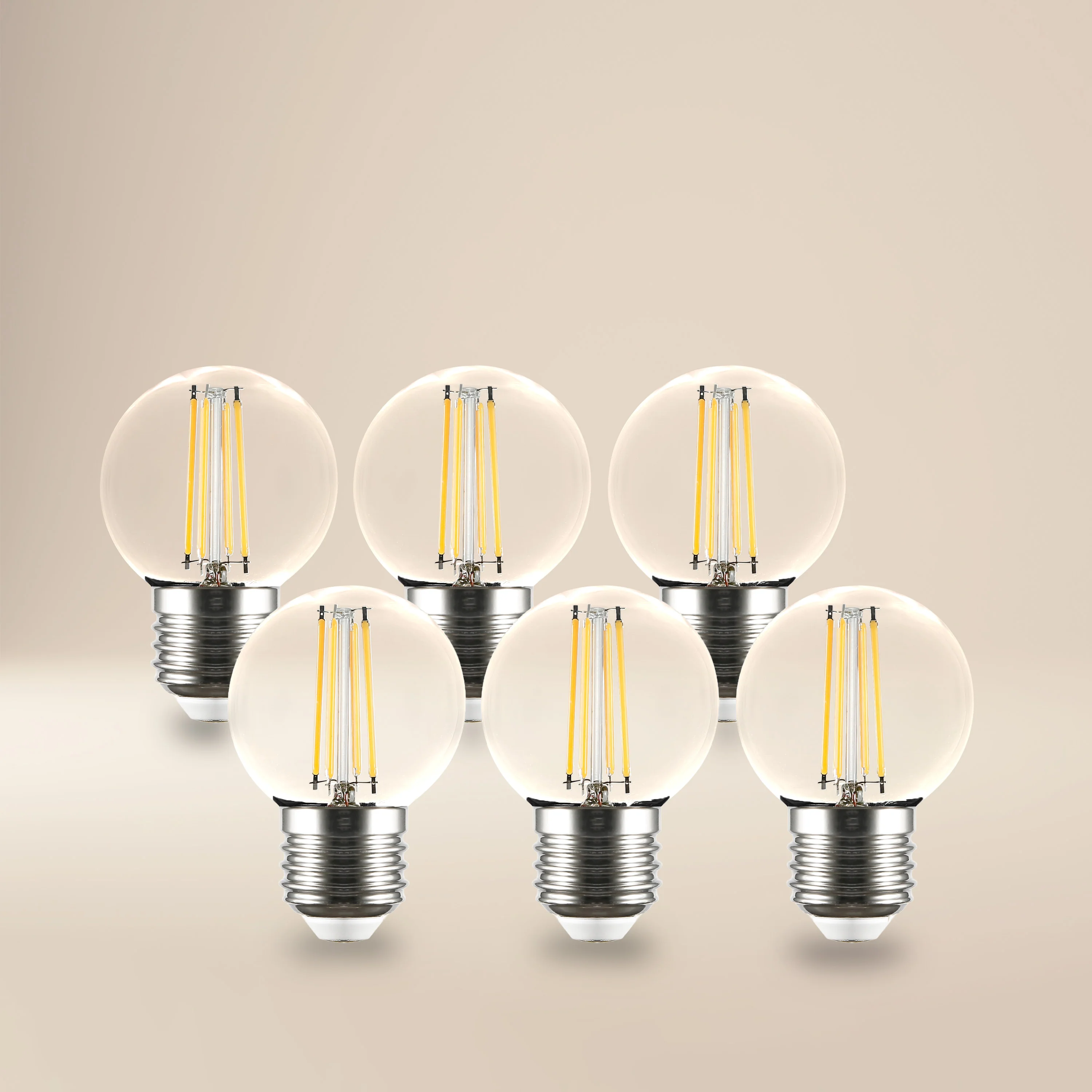 Koby G16.5 Clear LED Filament Light Bulb | Clear | Set of 6