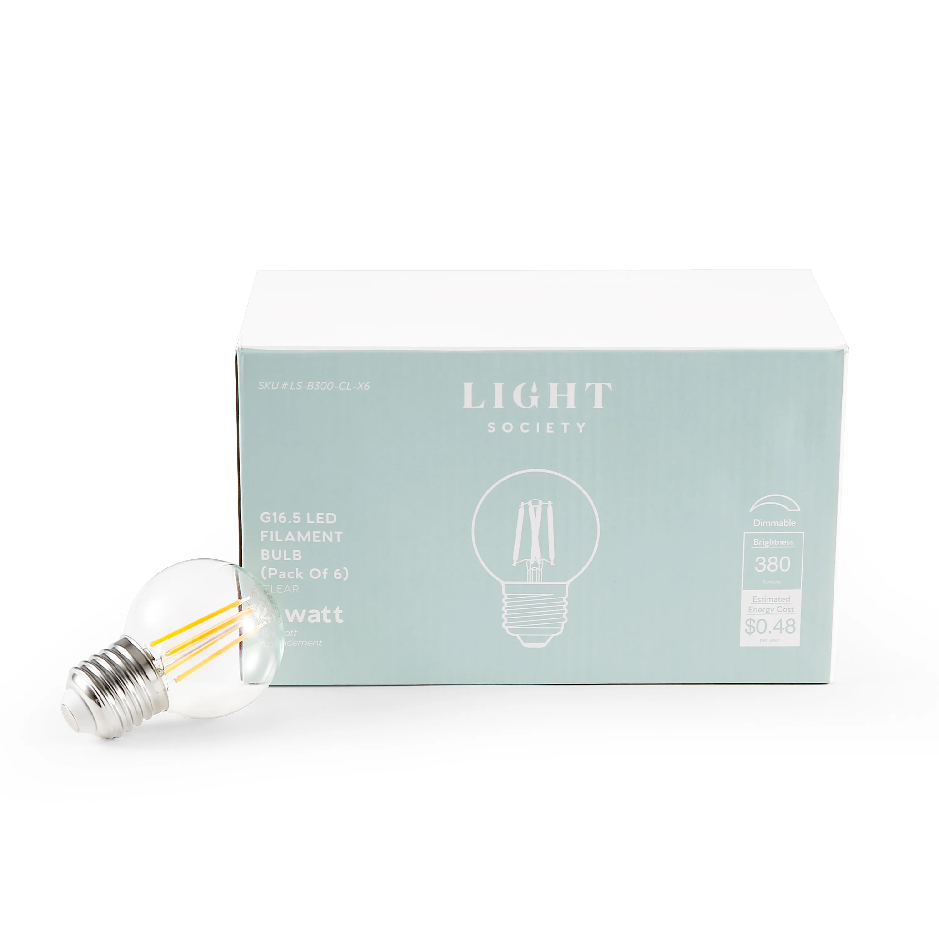Koby G16.5 Clear LED Filament Light Bulb | Clear | Set of 6 - Image 16