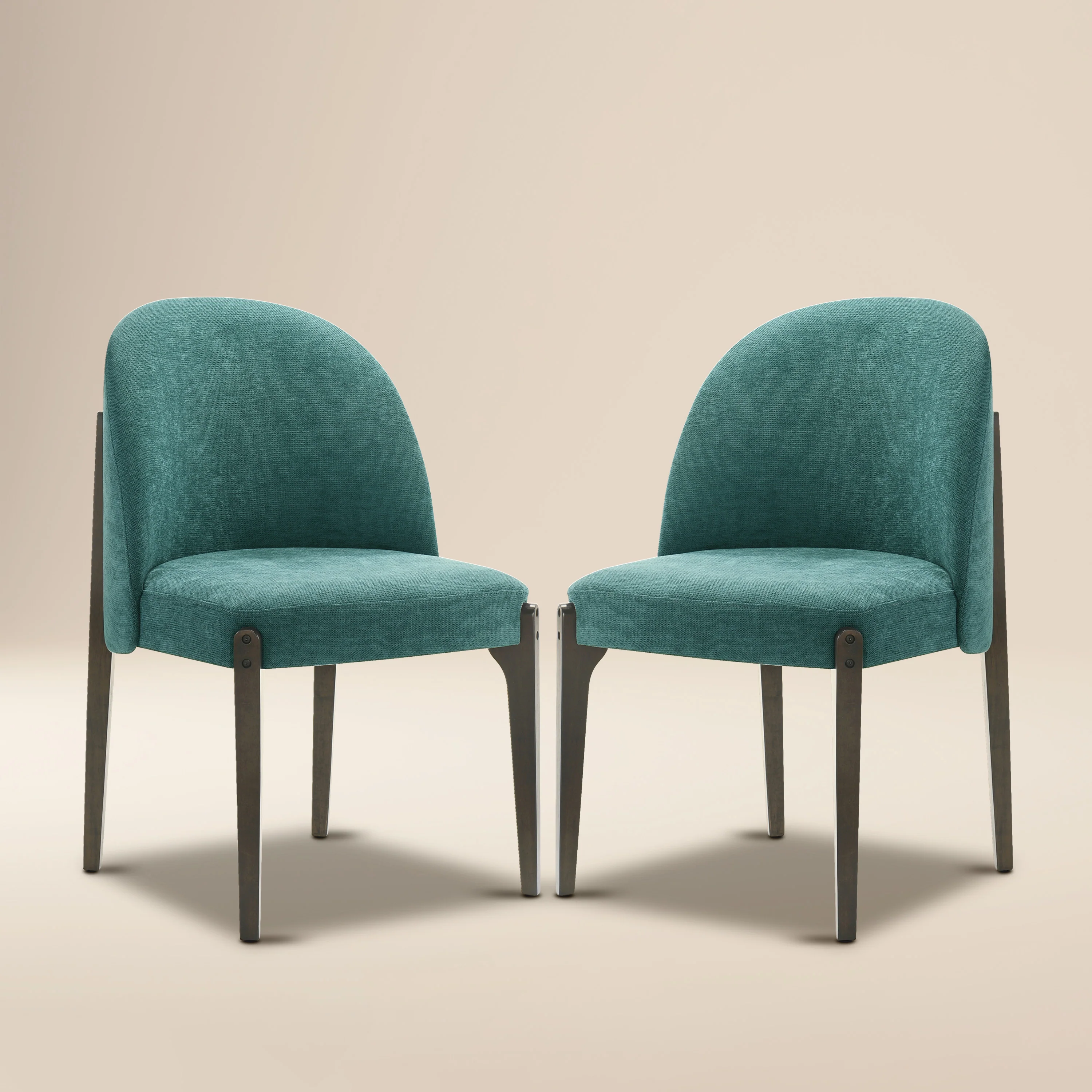 Pietta Dining Chair | Heathered Teal | Set of 2