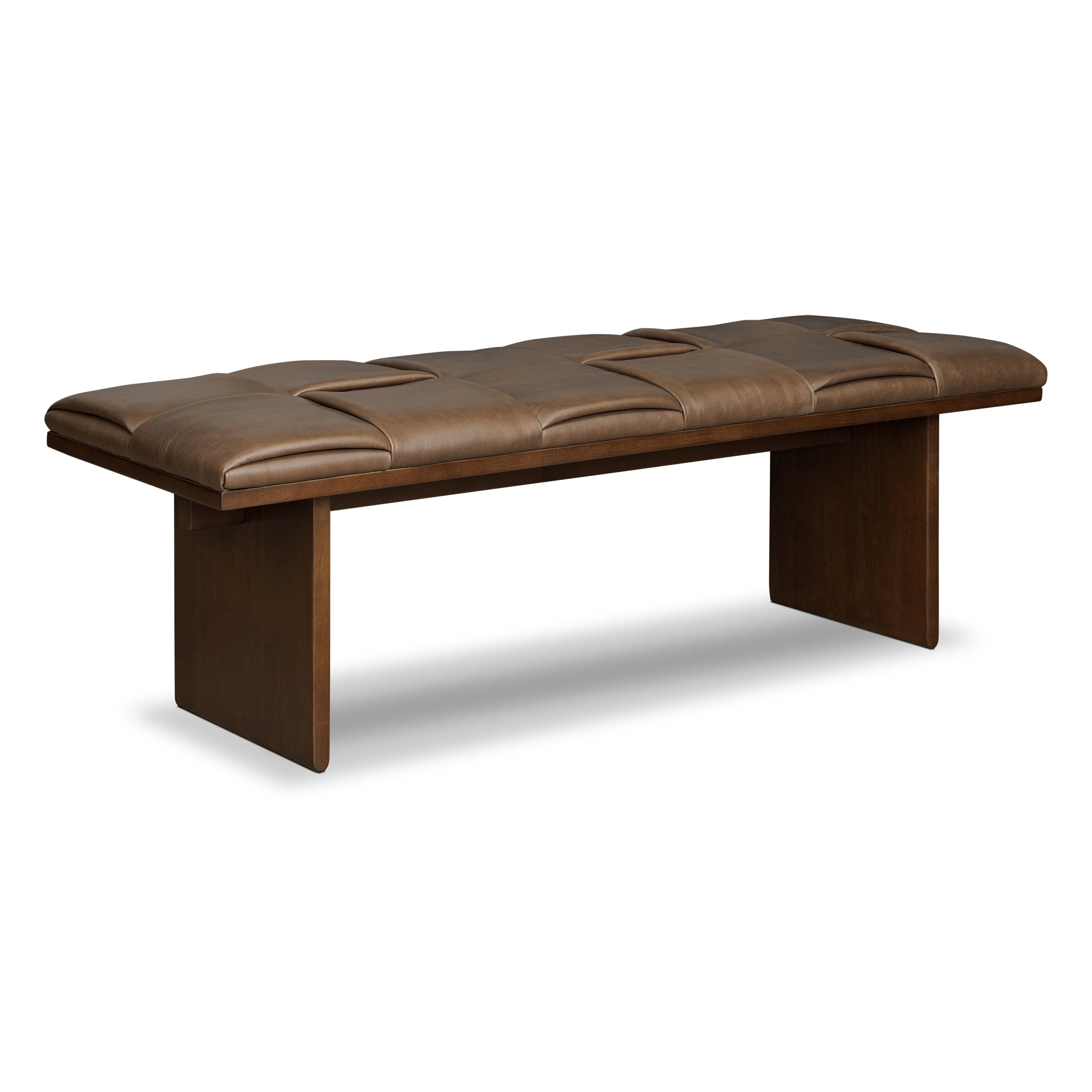 Lapua 55" Leather Bench | Cocoa Brown - Image 3