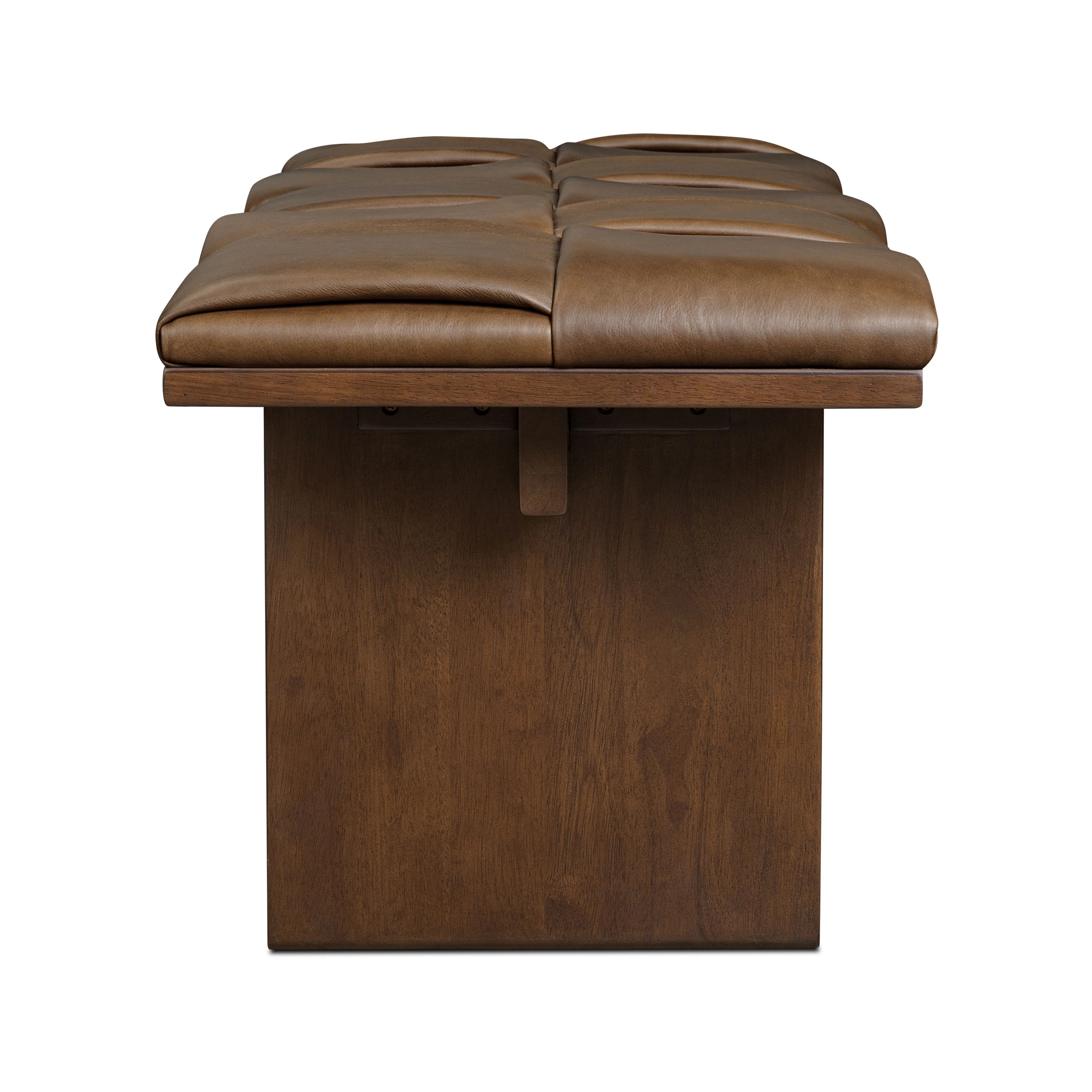 Lapua 55" Leather Bench | Cocoa Brown - Image 4