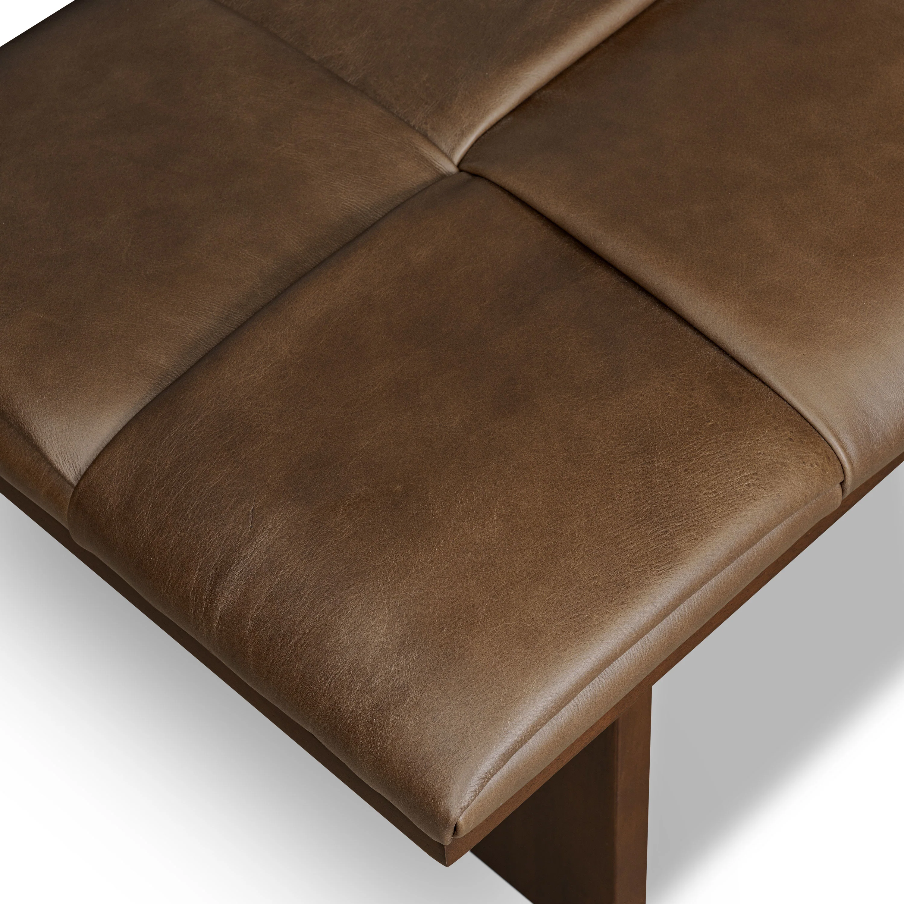 Lapua 55" Leather Bench | Cocoa Brown - Image 6