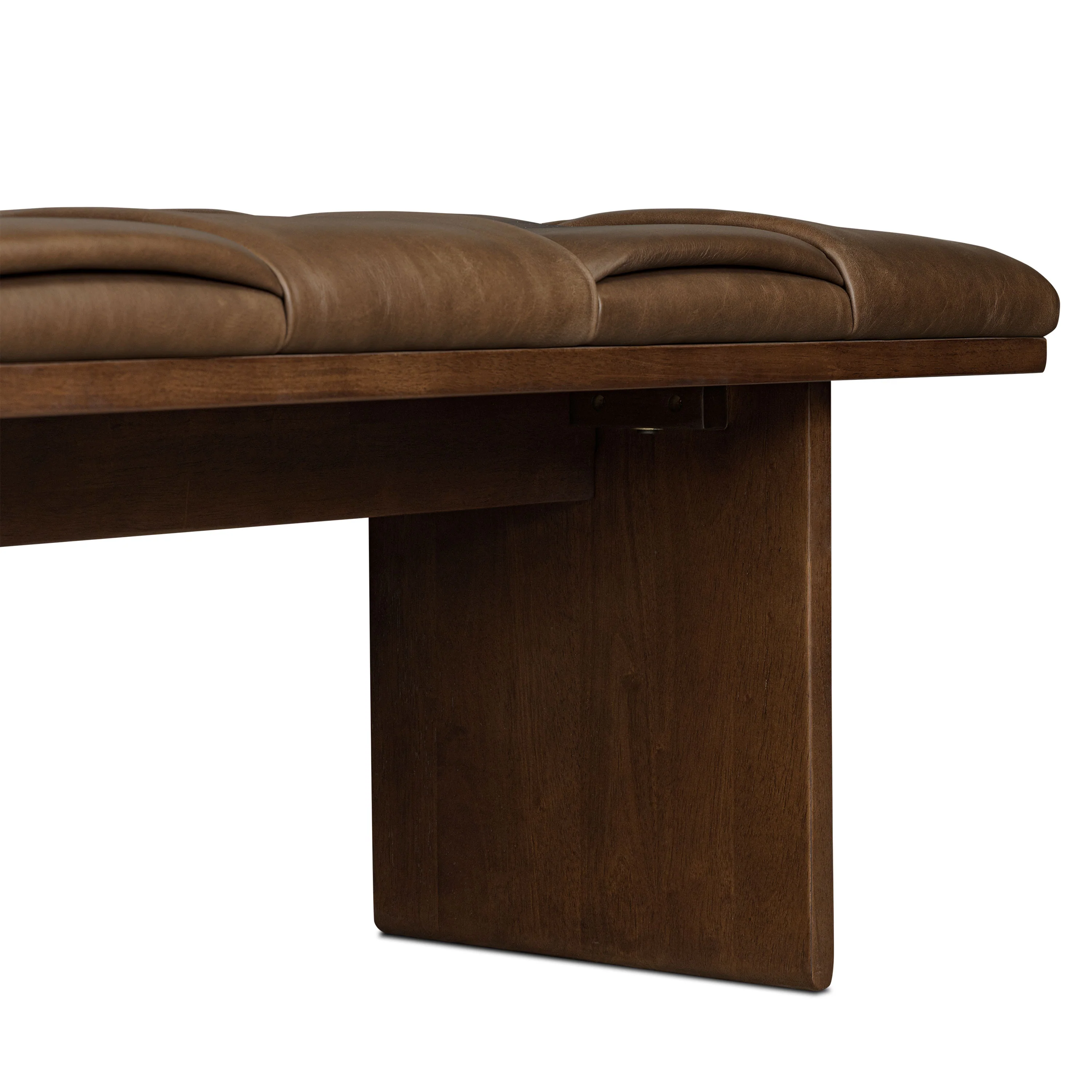 Lapua 55" Leather Bench | Cocoa Brown - Image 9