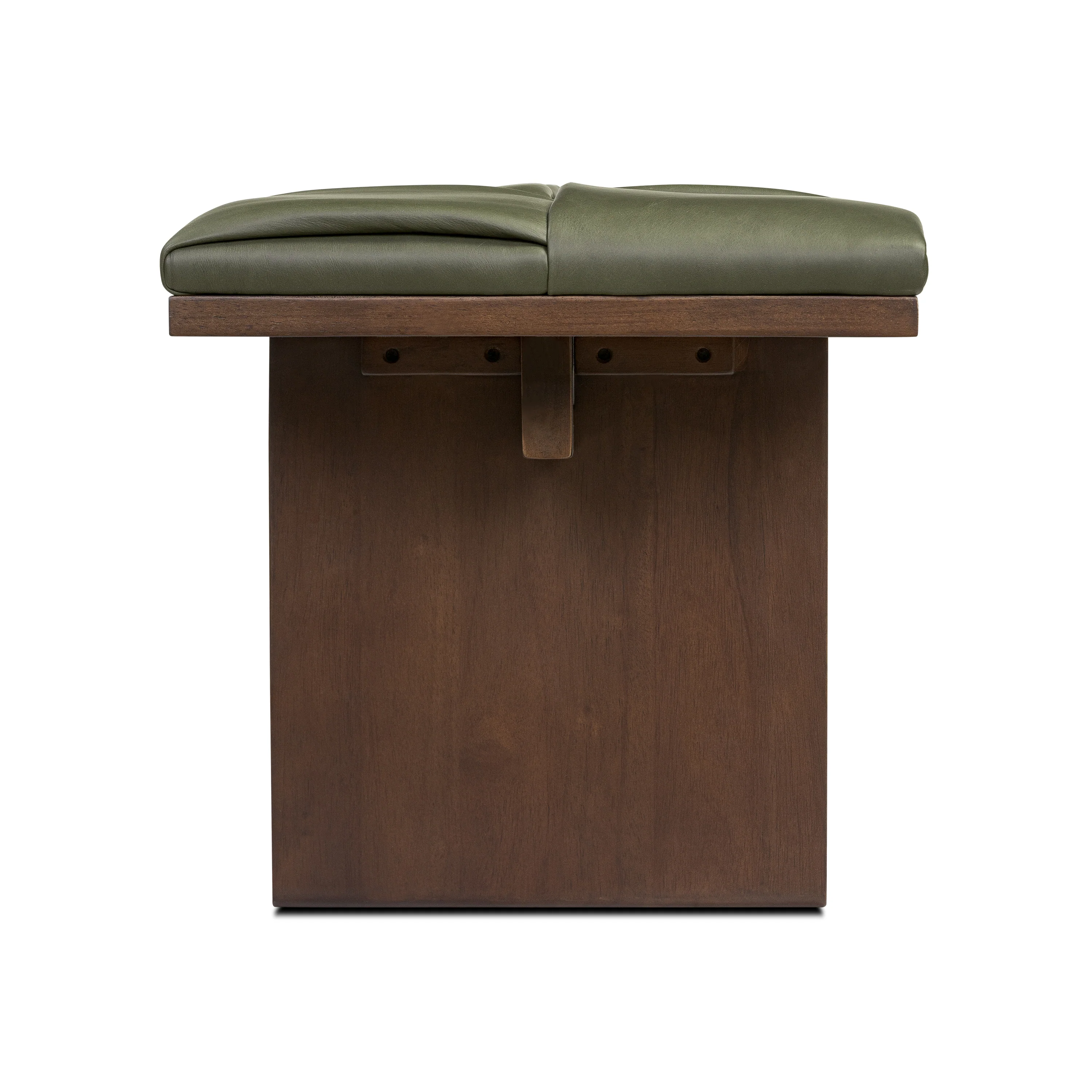 Lapua 55" Leather Bench | Olivine Green - Image 4