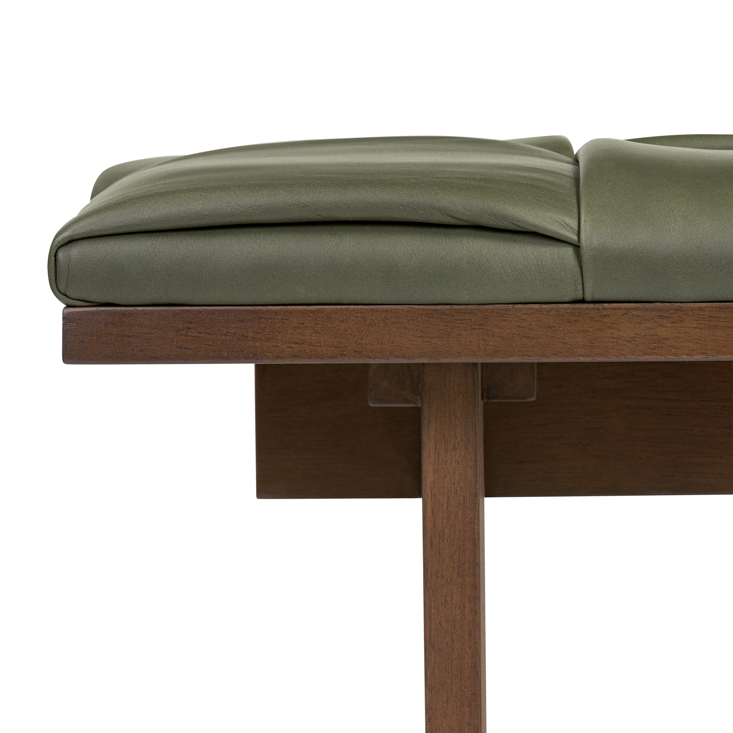 Lapua 55" Leather Bench | Olivine Green - Image 6