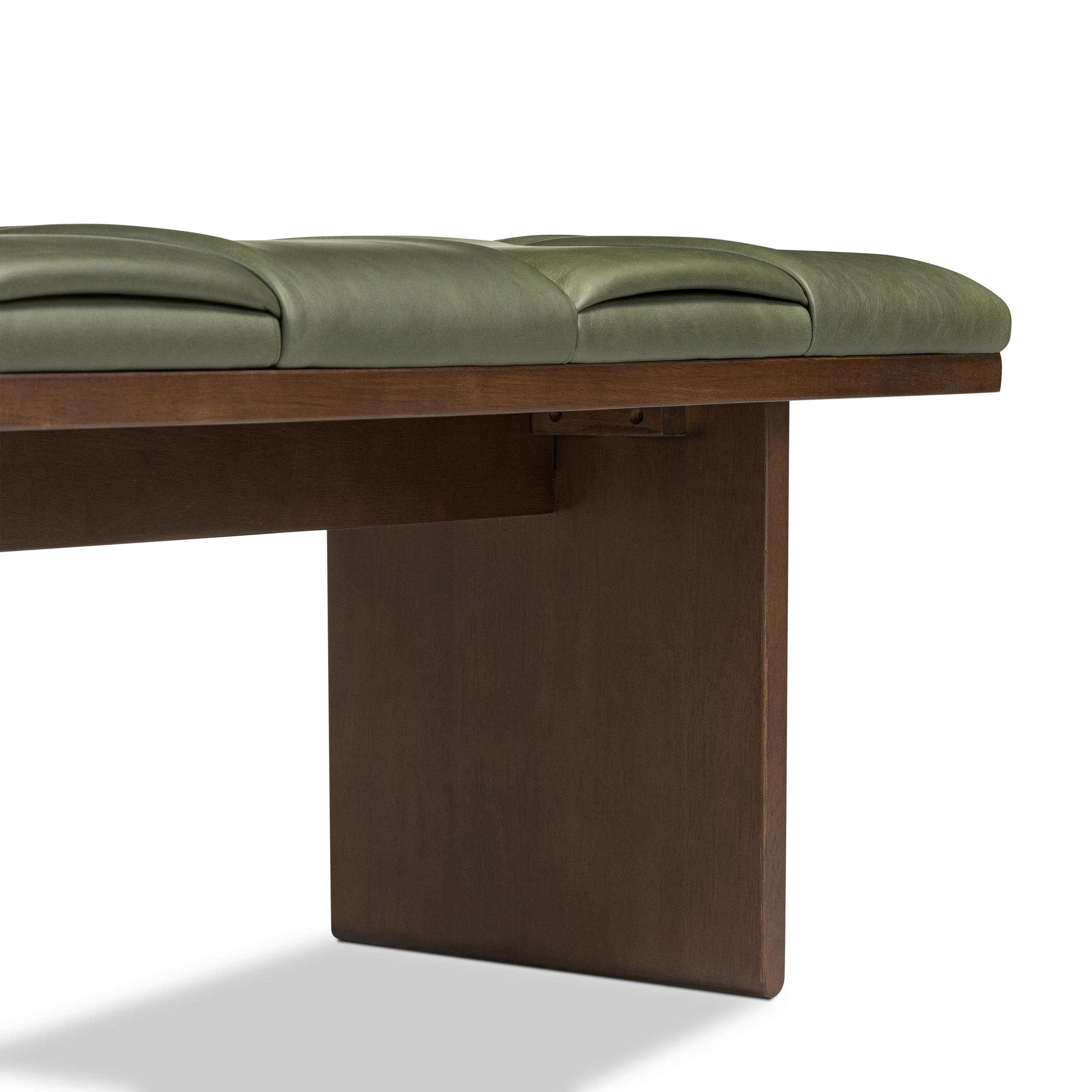 Lapua 55" Leather Bench | Olivine Green - Image 7
